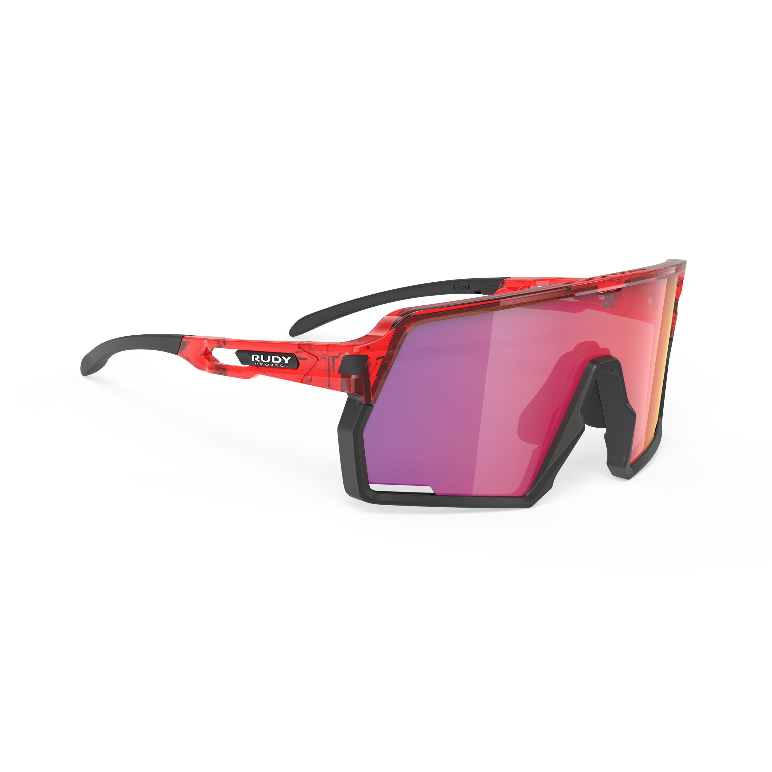 Rudy Project Kelion Crystal Red mirrored multilaser red hdr performance sunglasses – front view