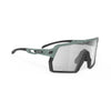 Rudy Project Kelion Green Sage Matte photochromic laser black performance sunglasses – front view