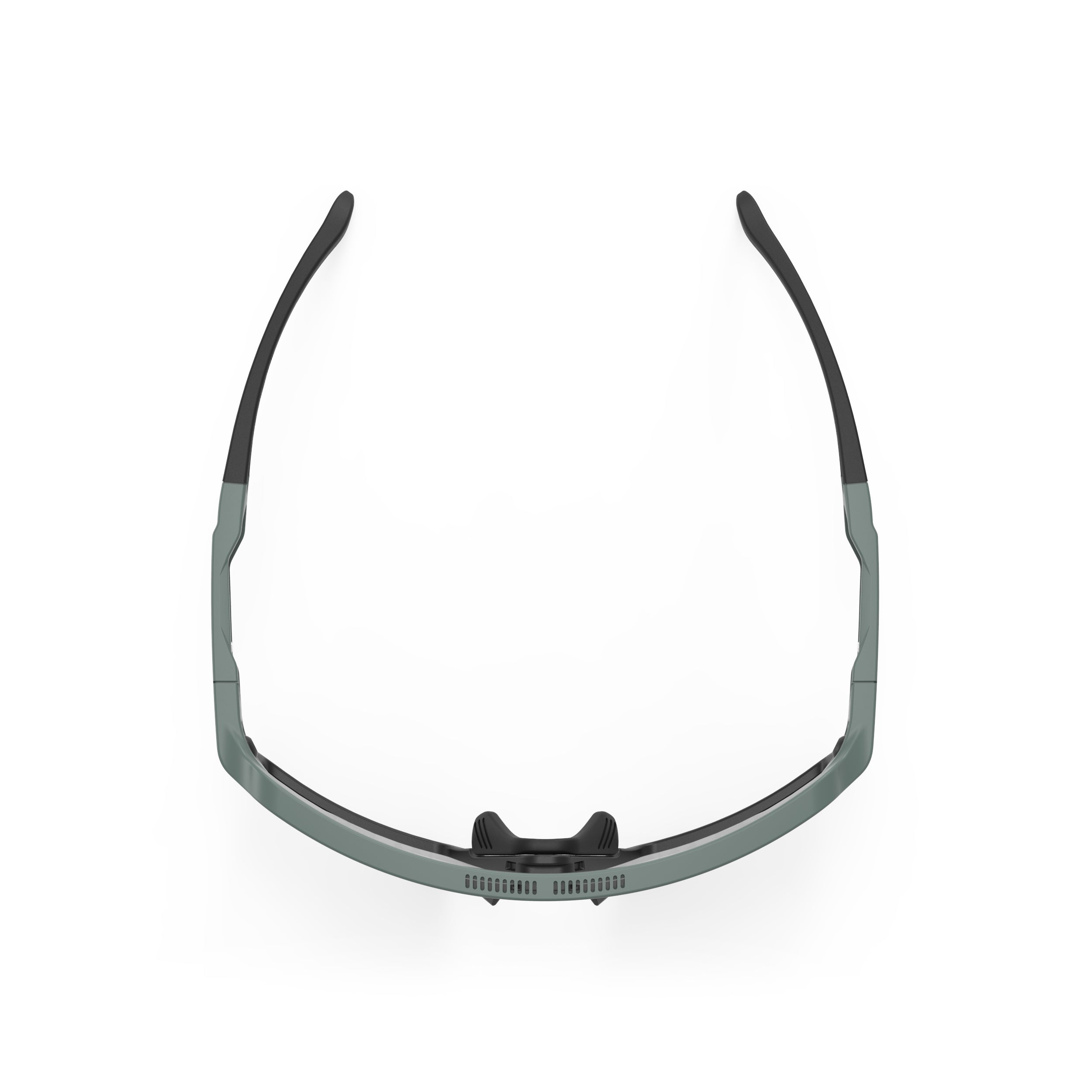 Rudy Project Kelion Green Sage Matte photochromic laser black performance sunglasses – top view