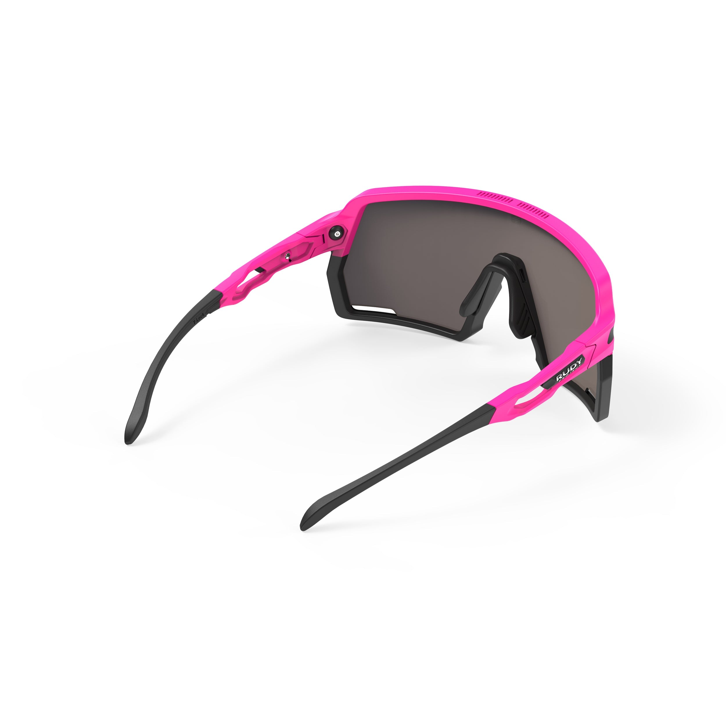 Rudy Project Kelion Pink Fluo Matte mirrored multilaser sunset performance sunglasses – rear view