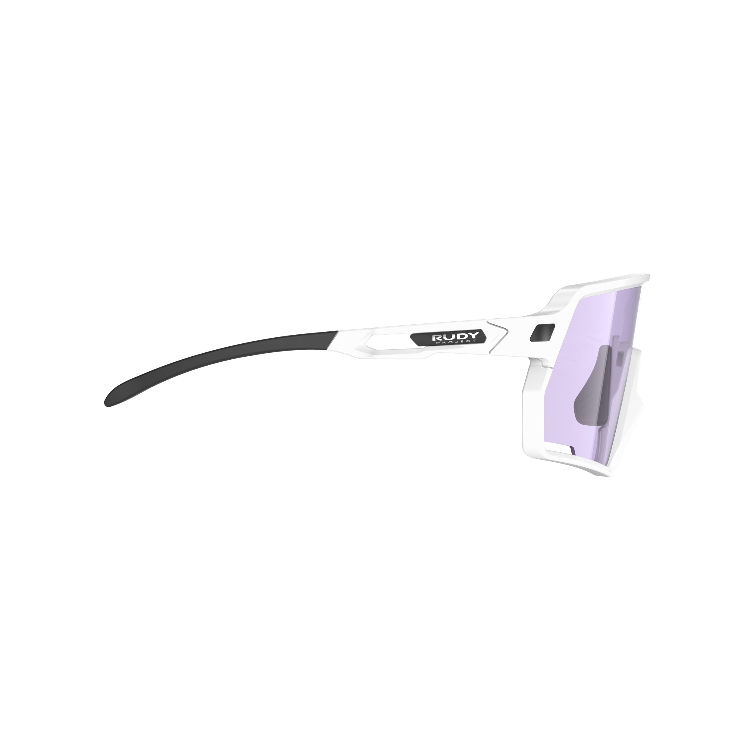 Rudy Project Kelion White Gloss photochromic laser purple hdr performance sunglasses – side view, opposite side