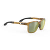 Rudy Project Lightflow A Crystal Butterscotch Gloss mirrored laser green performance sunglasses – front view