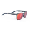 Rudy Project Lightflow A Ice Blue Metal Matte mirrored multilaser red hdr performance sunglasses – front view