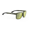 Rudy Project Lightflow A Olive Matte mirrored laser green performance sunglasses – front view