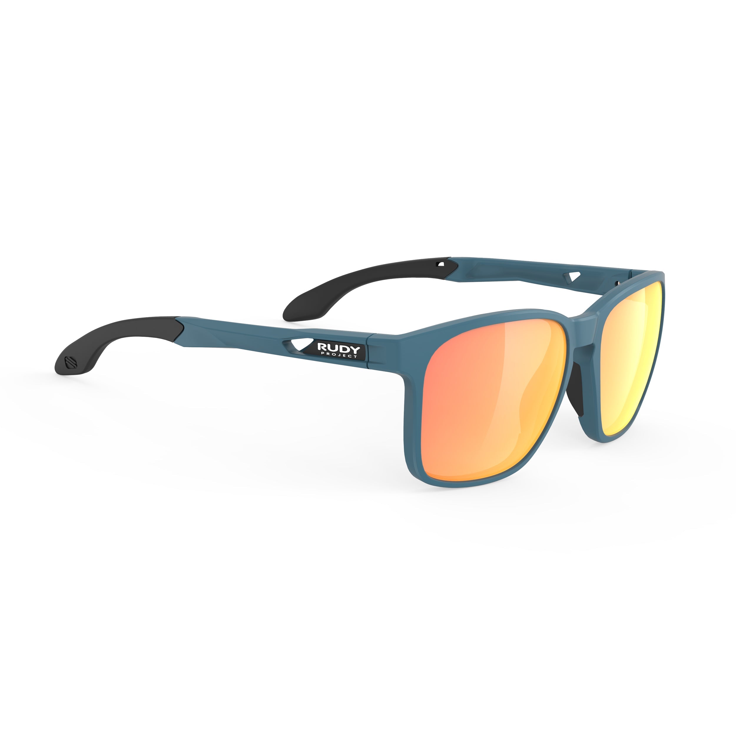 Rudy Project Lightflow A Teal Matte mirrored multilaser orange performance sunglasses – front view