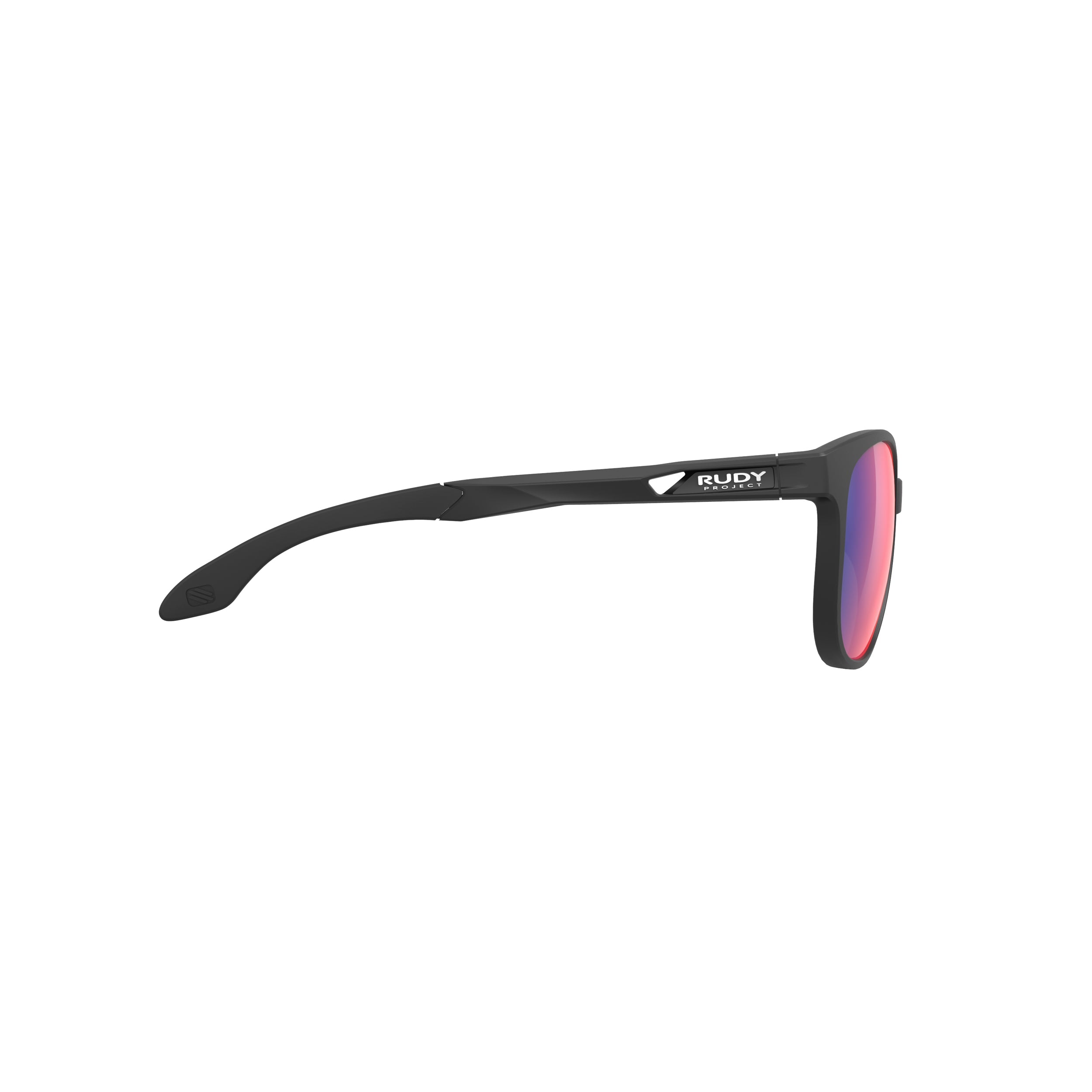 Rudy Project Lightflow B Black Matte polarized polar 3fx hdr multilaser red performance sunglasses – side view, opposite side