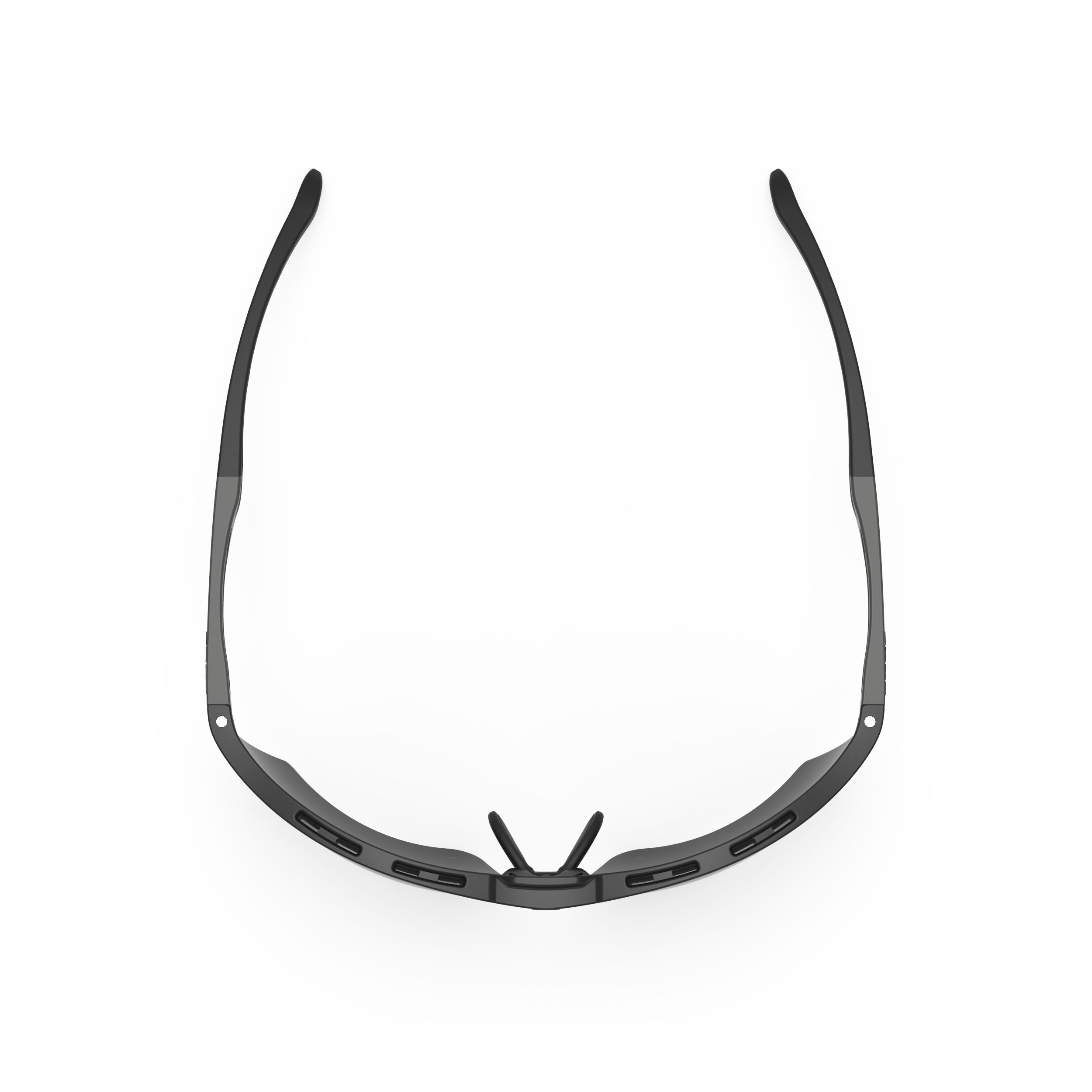 Rudy Project Magnus Black Matte mirrored smoke black performance sunglasses – top view