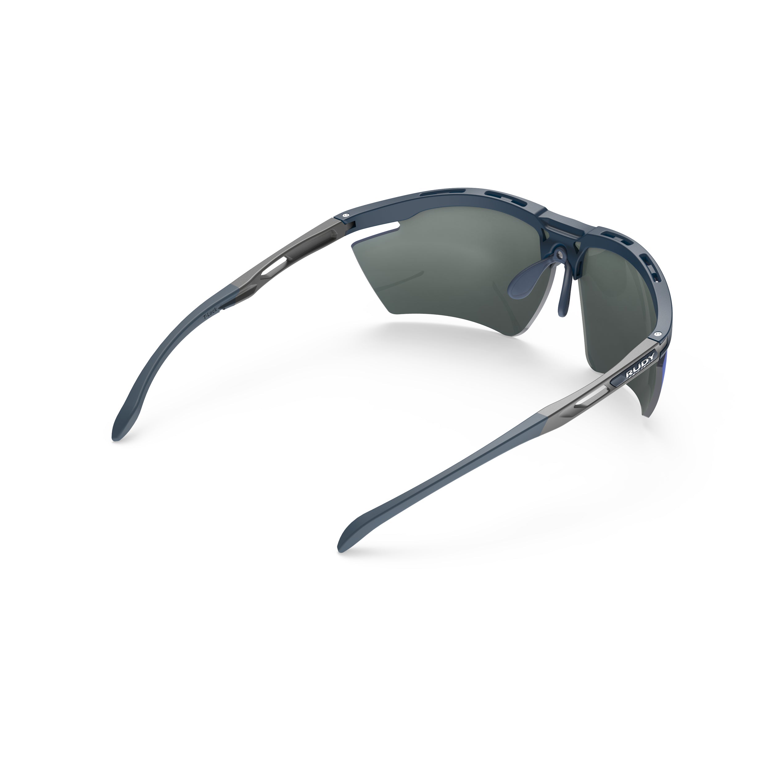 Rudy Project Magnus Blue Navy Matte mirrored multilaser blue hdr performance sunglasses – rear view