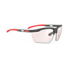 Rudy Project Magnus Carbonium Matte photochromic red performance sunglasses – front view
