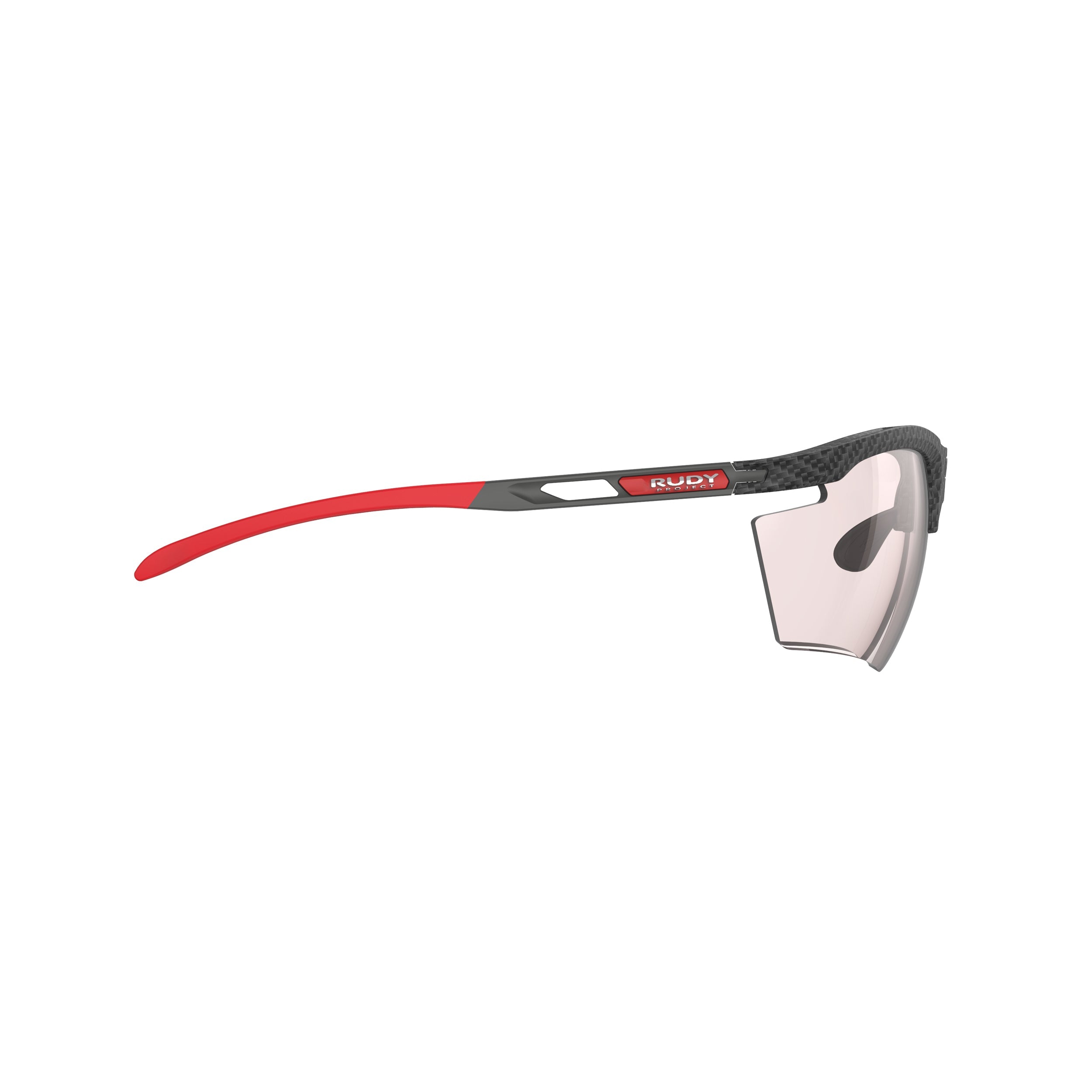 Rudy Project Magnus Carbonium Matte photochromic red performance sunglasses – side view, opposite side