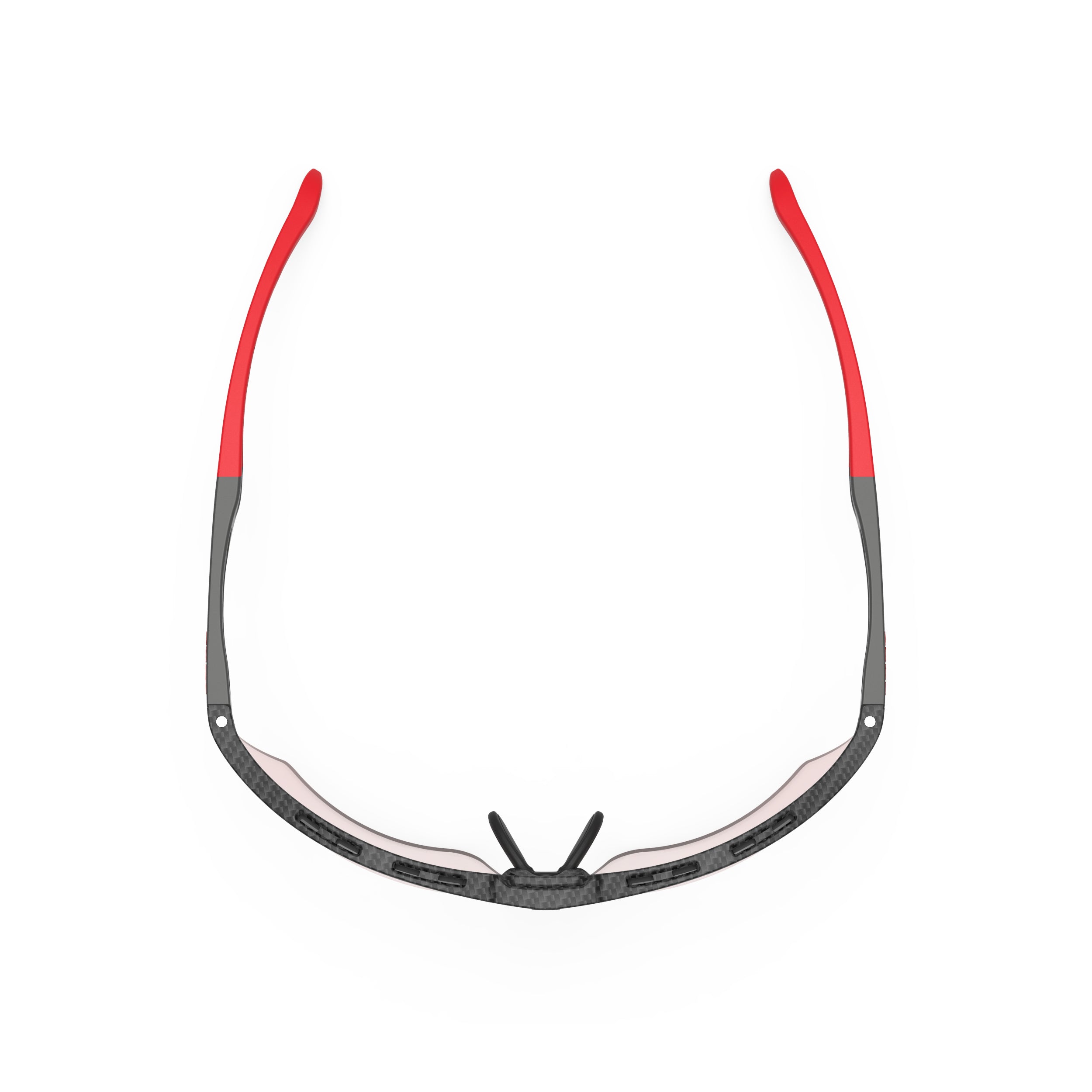 Rudy Project Magnus Carbonium Matte photochromic red performance sunglasses – top view