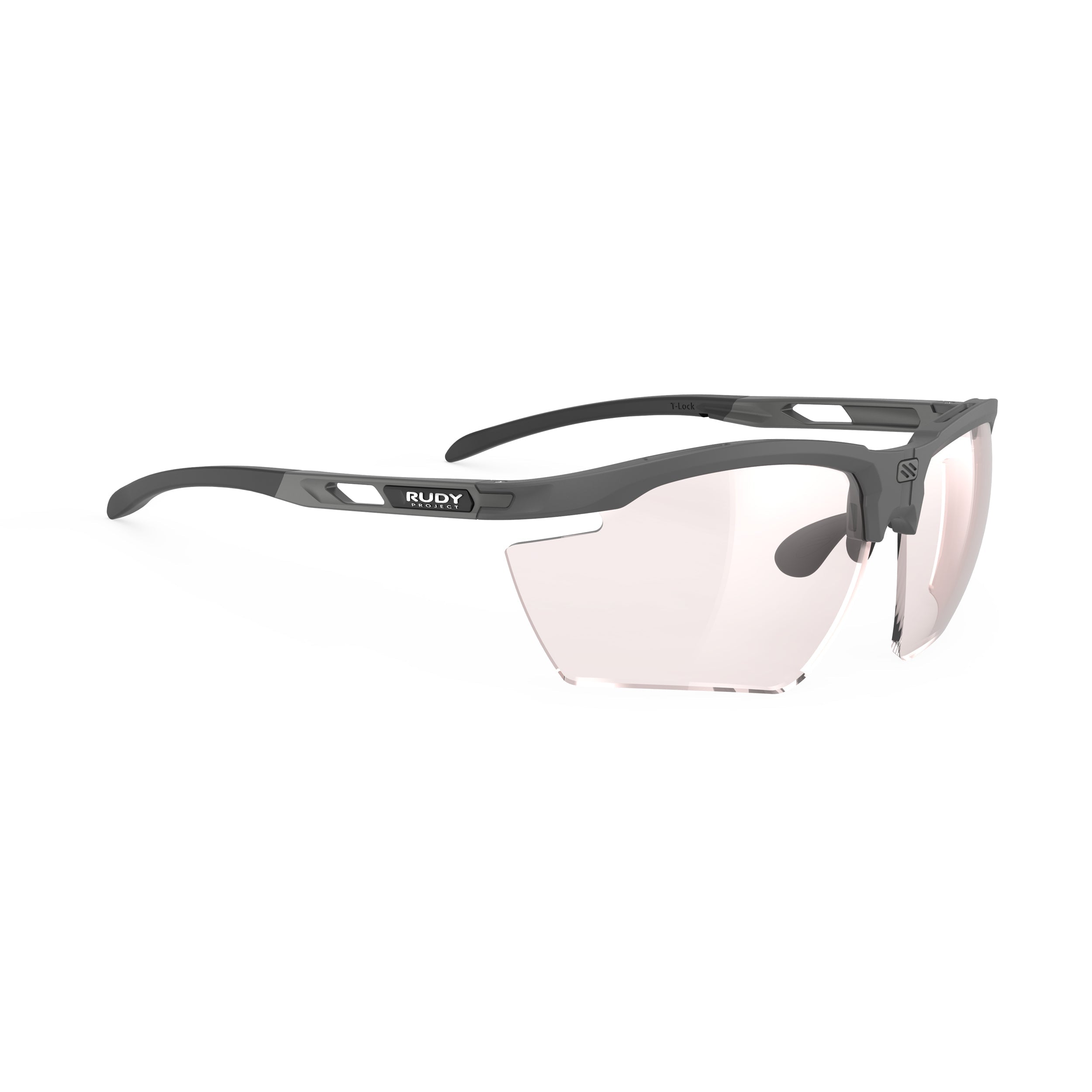 Rudy Project Magnus Charcoal Matte photochromic red performance sunglasses – front view