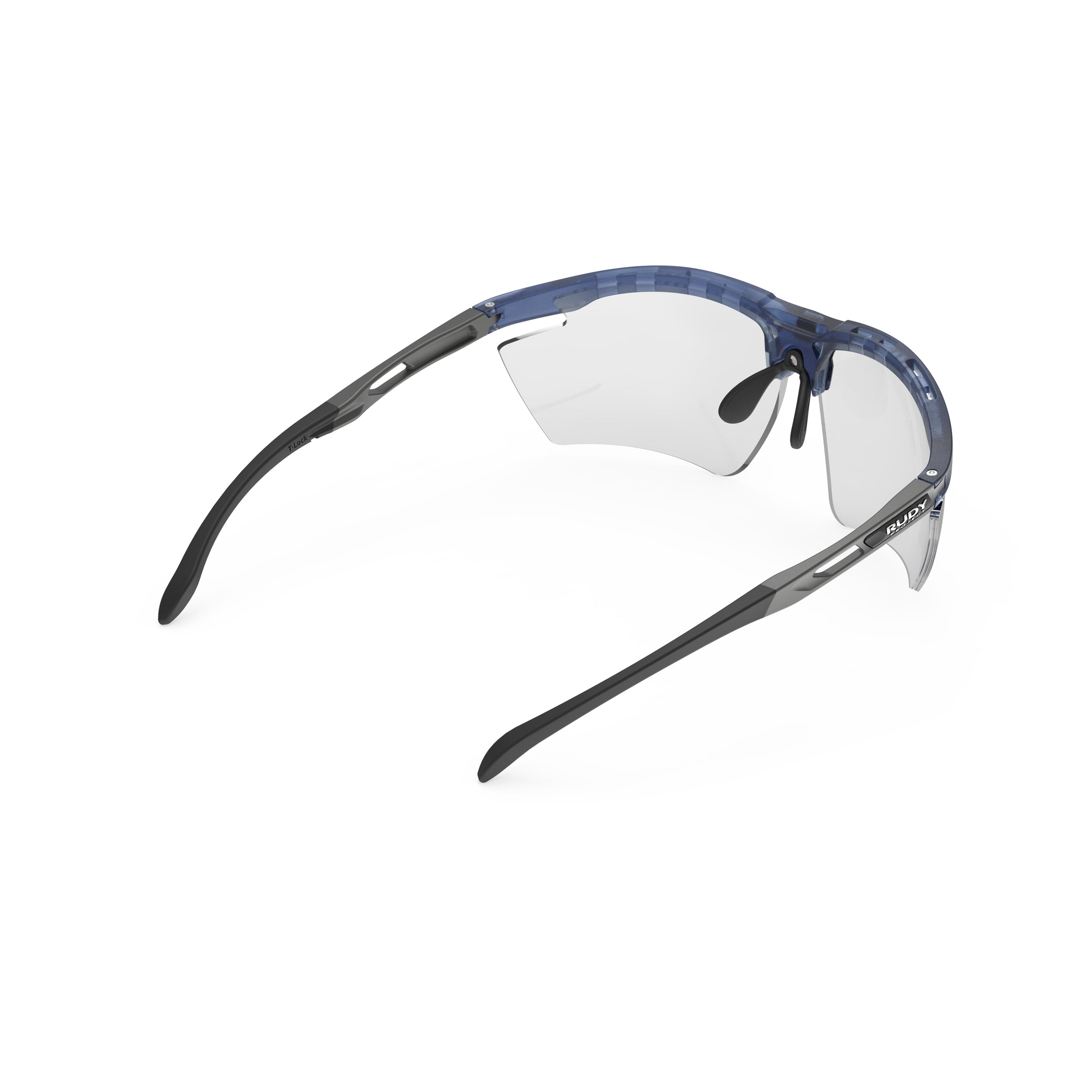 Rudy Project Magnus Frozen Blue Avio photochromic black performance sunglasses – rear view