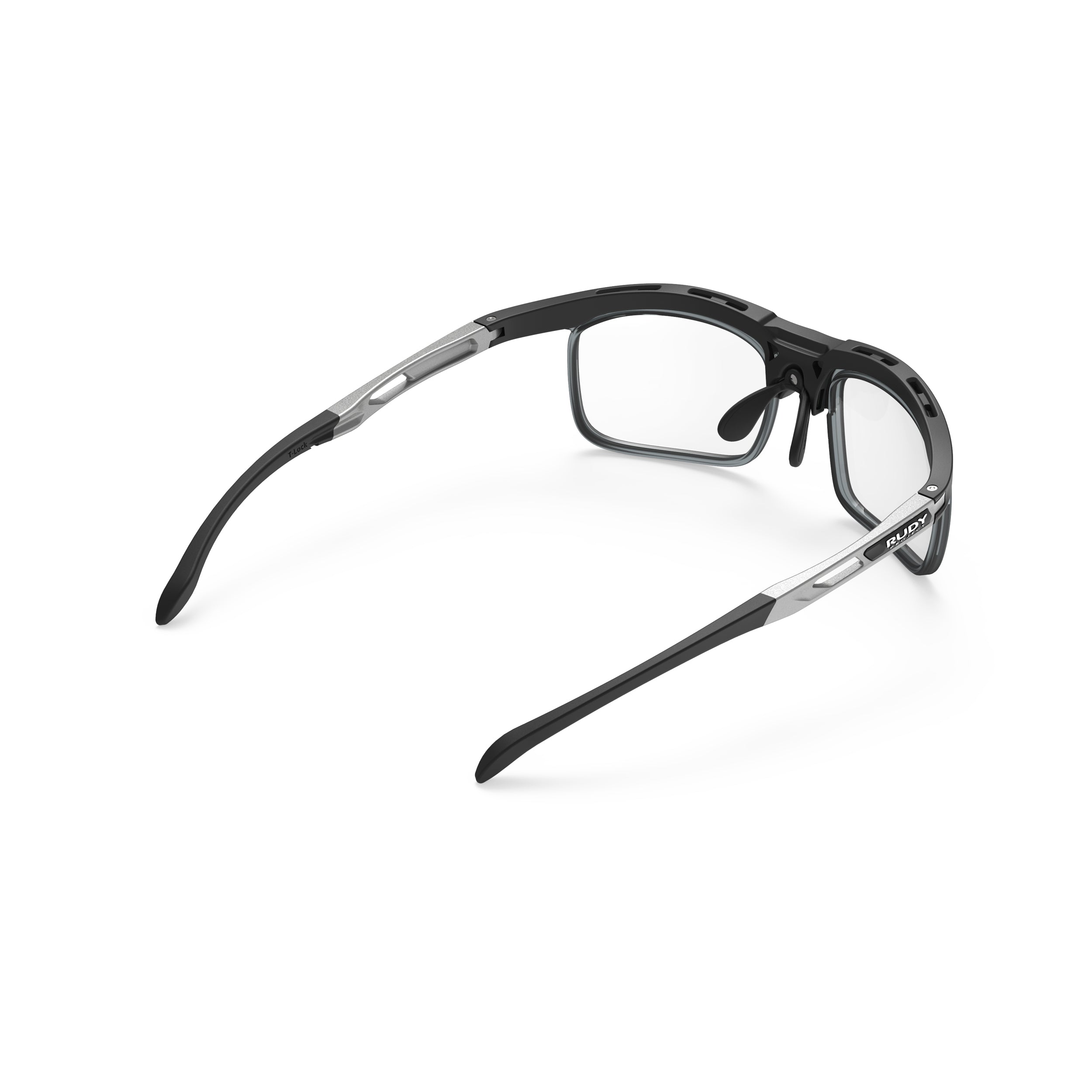 Rudy Project Magnus Optical Dock Black Matte prescription sports glasses – rear view