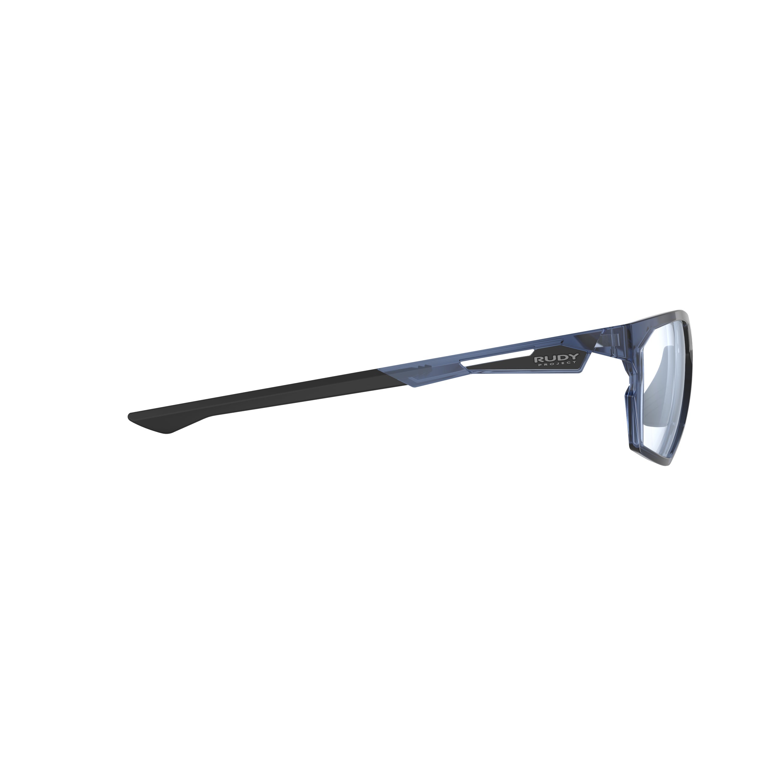 Rudy Project No Code Crystal Avio Gloss prescription sports glasses – side view, opposite side