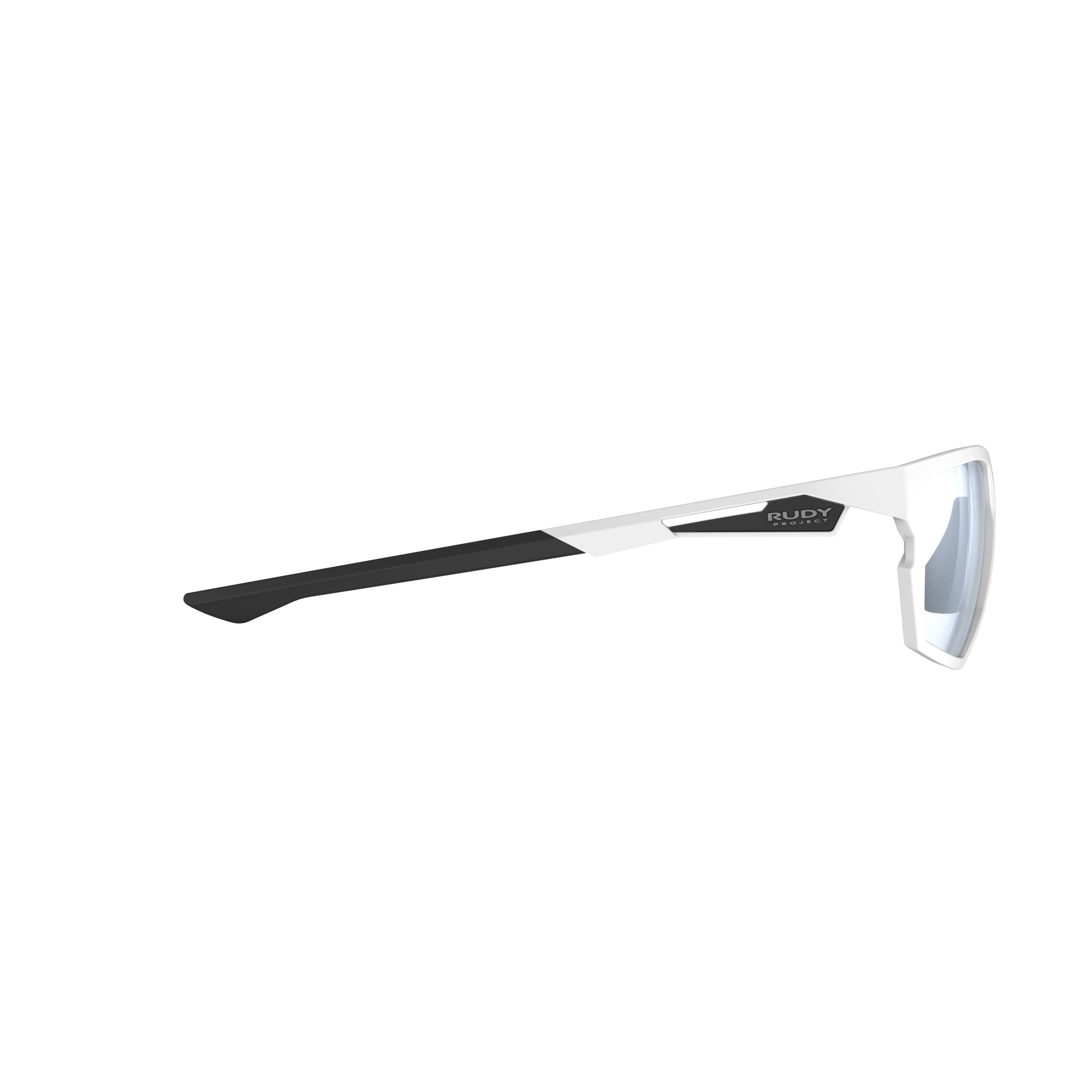Rudy Project No Code White Matte prescription sports glasses – side view, opposite side