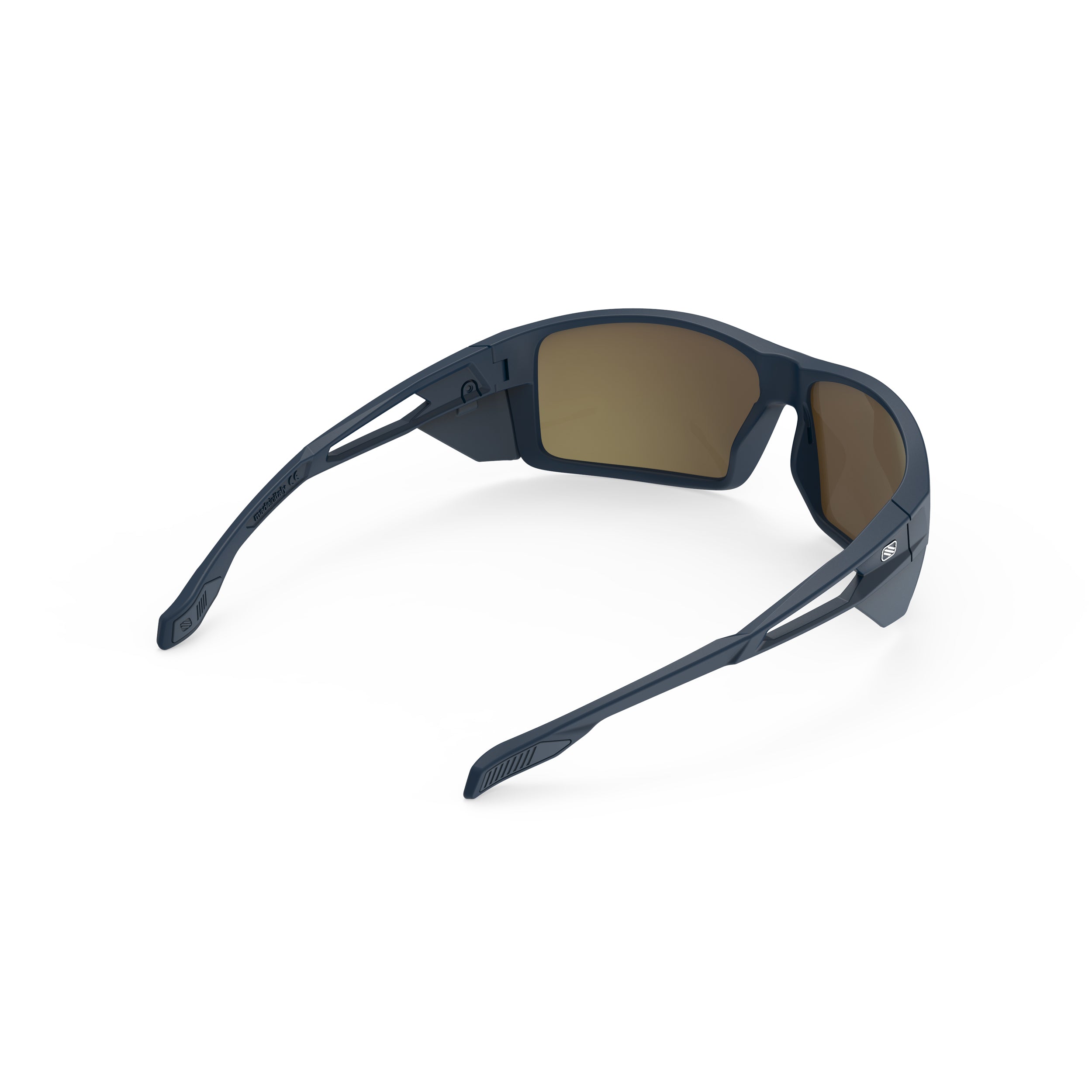 Rudy Project Nyad Blue Navy Matte photochromic laser crimson performance sunglasses – rear view