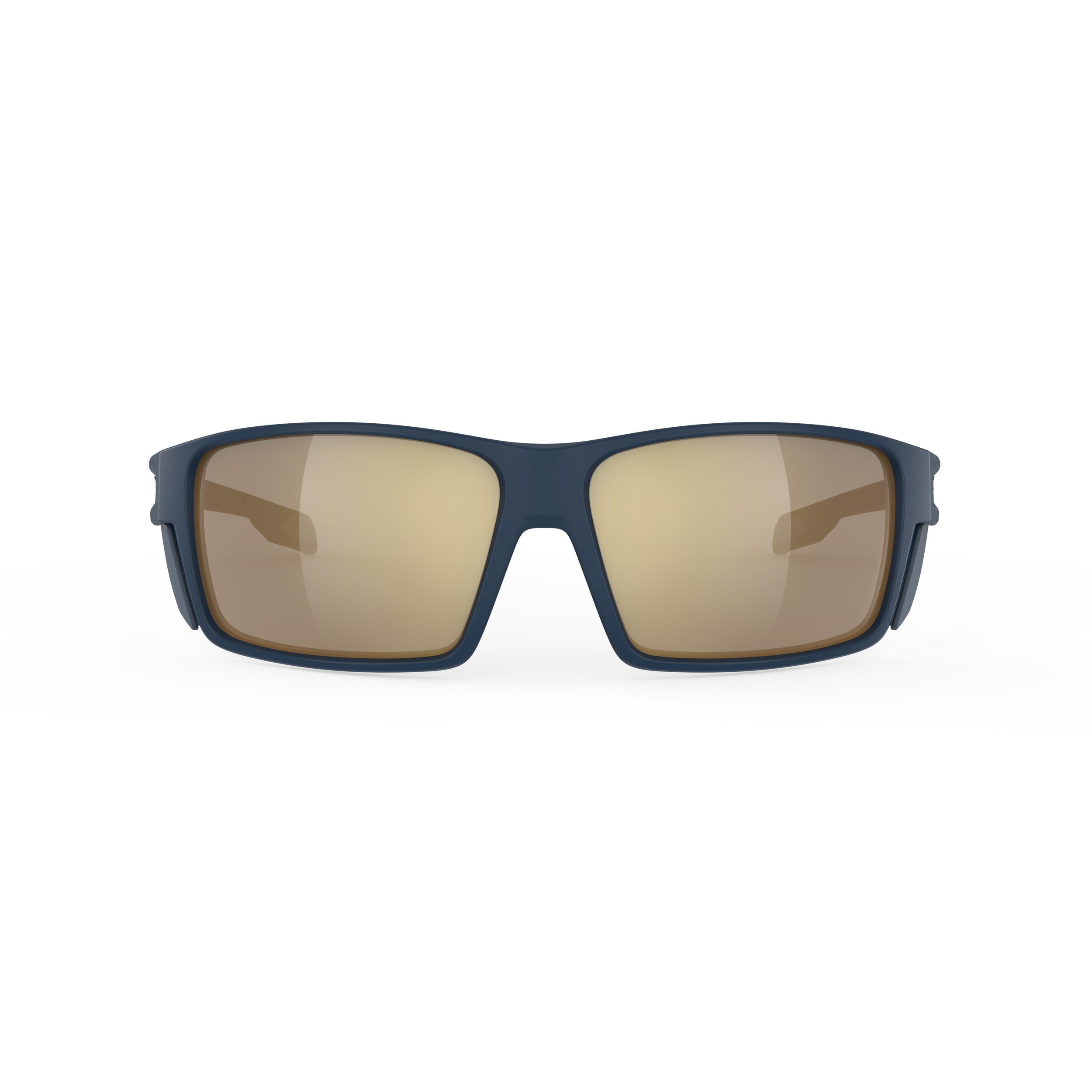 Rudy Project Nyad Blue Navy Matte photochromic laser crimson performance sunglasses – front view, alternate angle