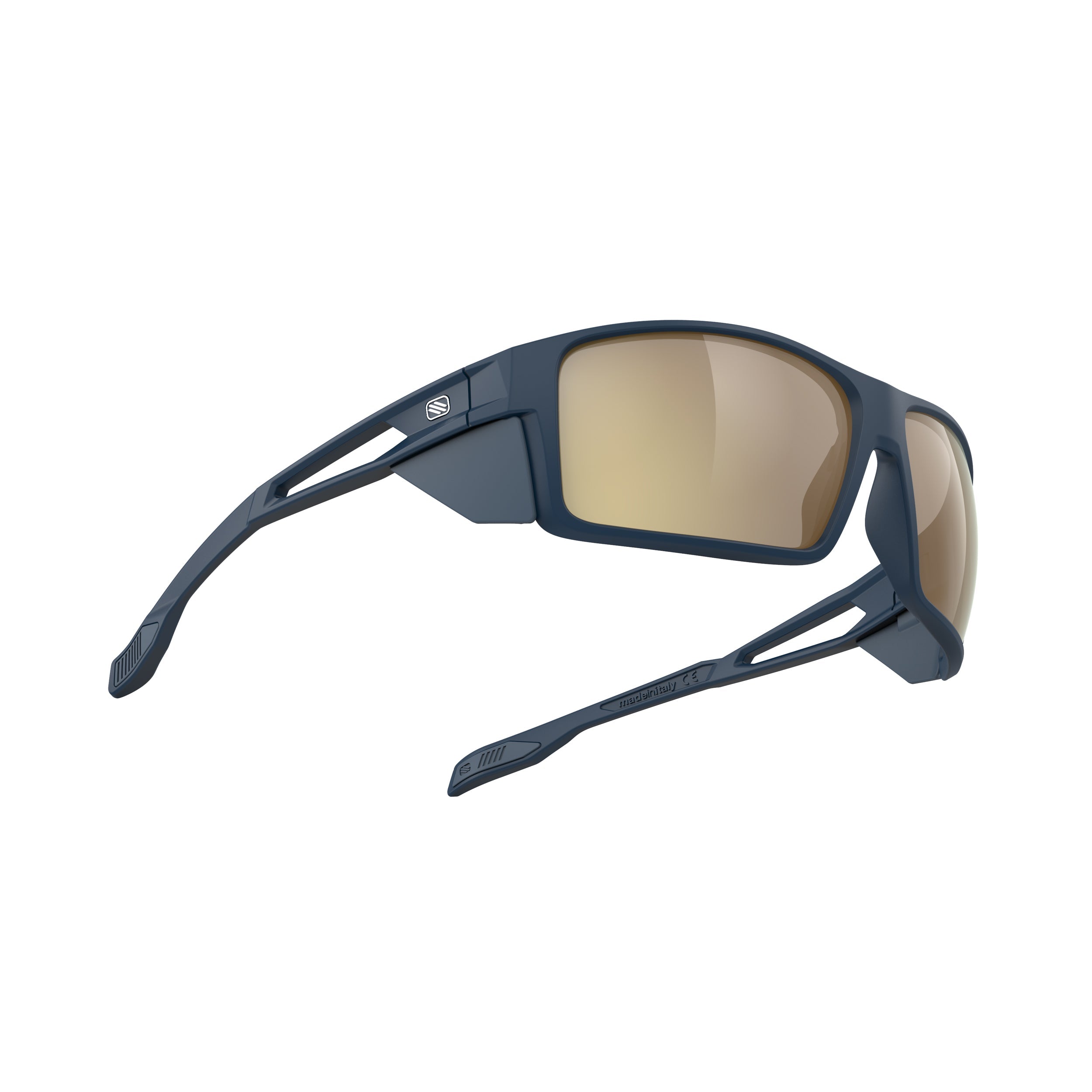 Rudy Project Nyad Blue Navy Matte photochromic laser crimson performance sunglasses – side view