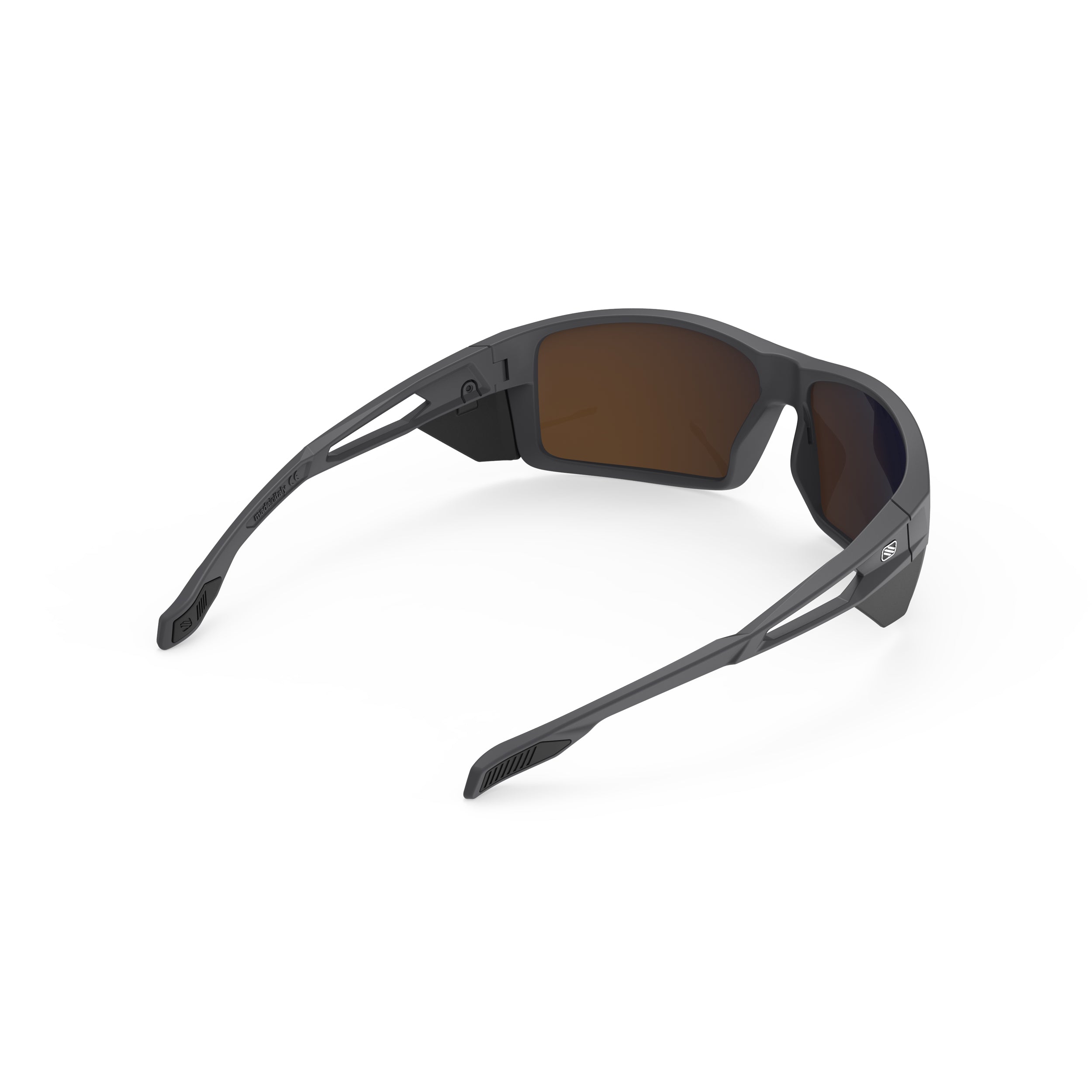 Rudy Project Nyad Charcoal Matte mirrored hi altitude brown performance sunglasses – rear view