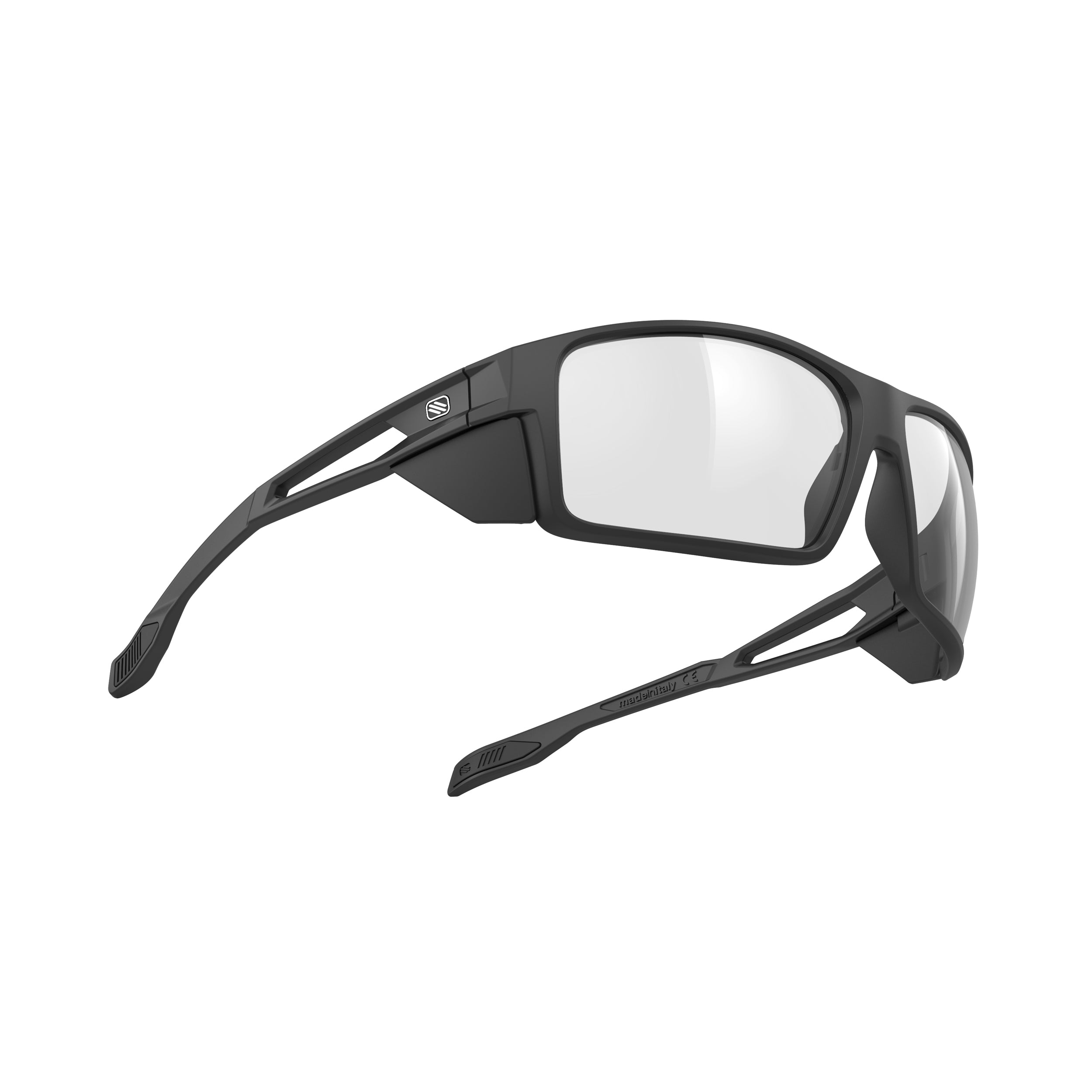 Rudy Project Nyad Stealth Black Matte photochromic black performance sunglasses – side view