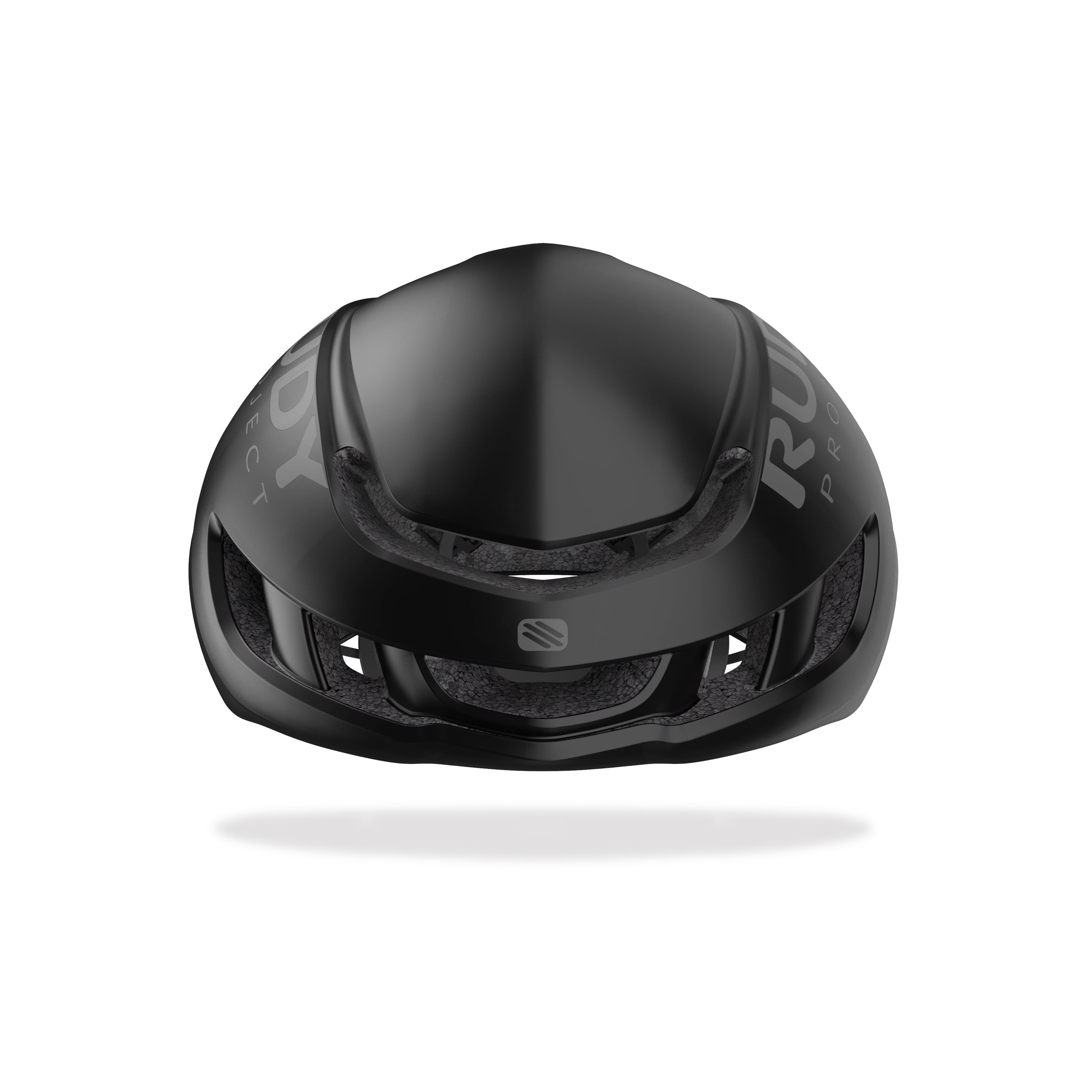 Rudy Project Nytron Black Matte cycling helmet – front view, alternate angle