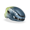 Rudy Project Nytron Blue Avio/Apple Green Metal Matte cycling helmet – front view