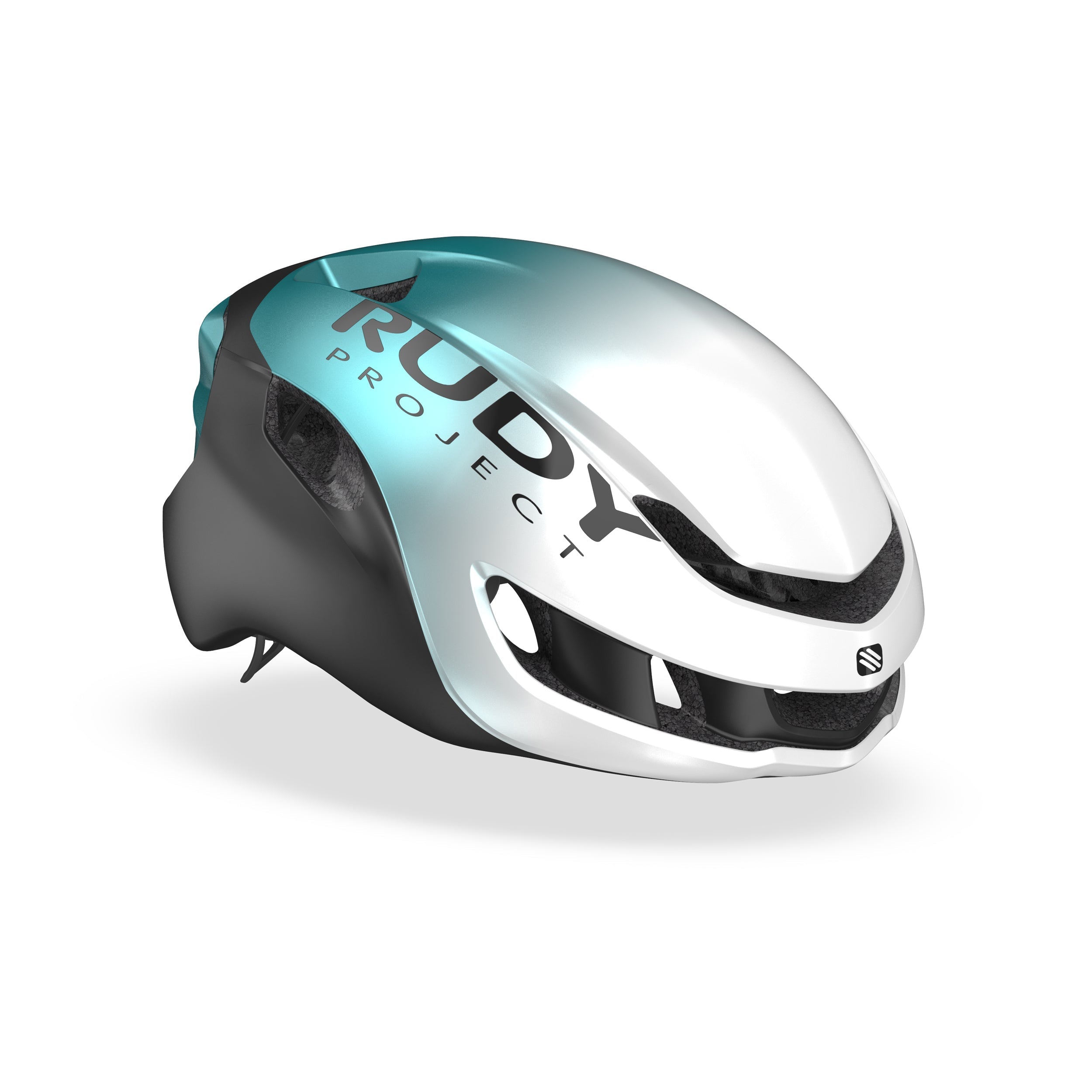 Rudy Project Nytron Pearl/Emerald/Black Metal Matte cycling helmet – front view