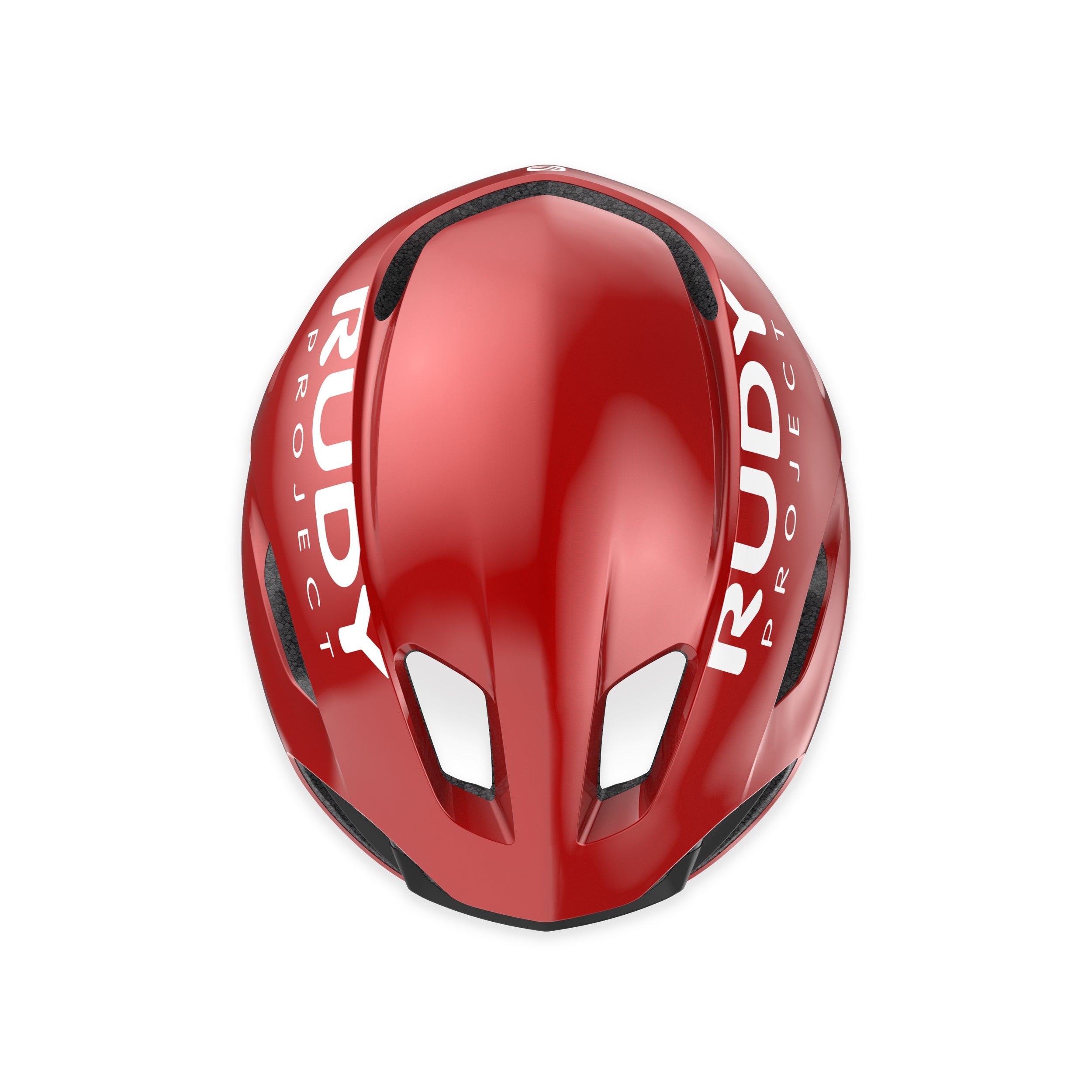 Rudy Project Nytron Red Comet Shiny/Black Matte cycling helmet – rear view