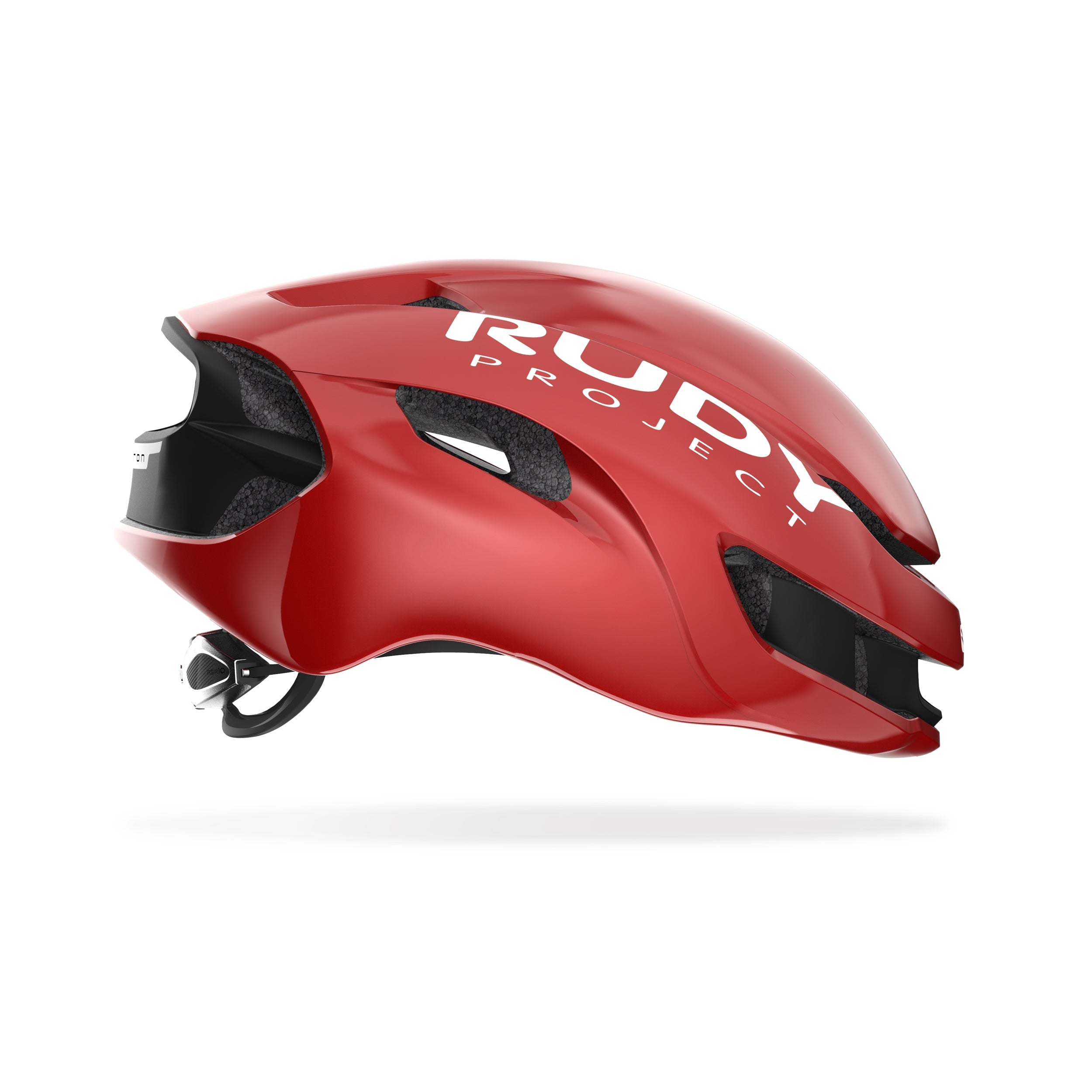 Rudy Project Nytron Red Comet Shiny/Black Matte cycling helmet – side view