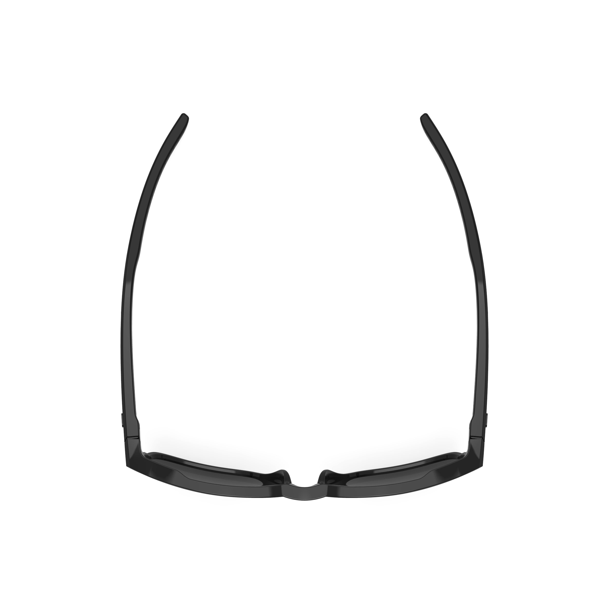 Rudy Project Overlap Black Gloss mirrored smoke black performance sunglasses – top view
