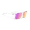 Rudy Project Overlap Crystal Gloss mirrored multilaser sunset performance sunglasses – front view