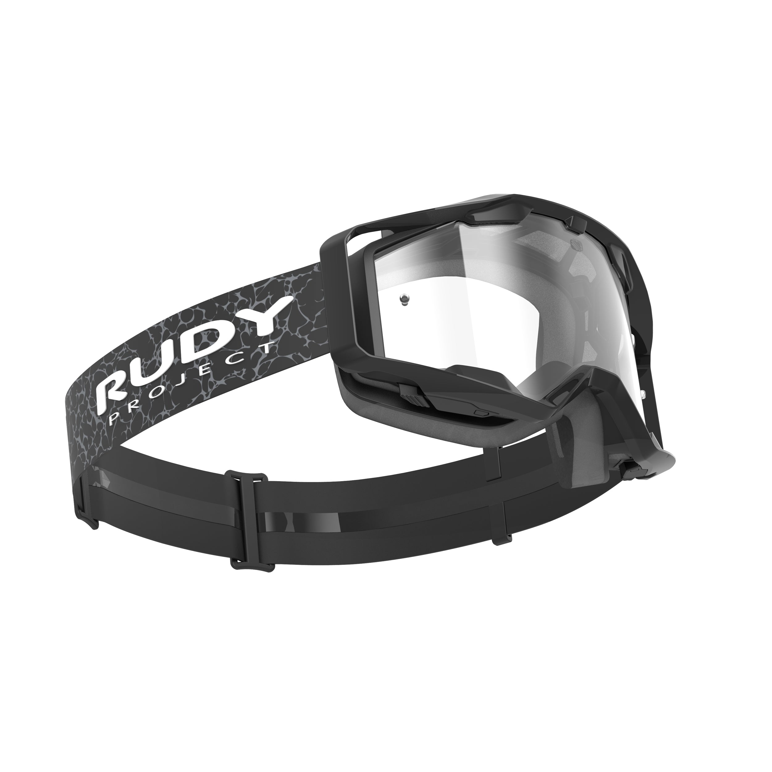 Rudy Project Override Black Gloss transparent mtb goggles – side view