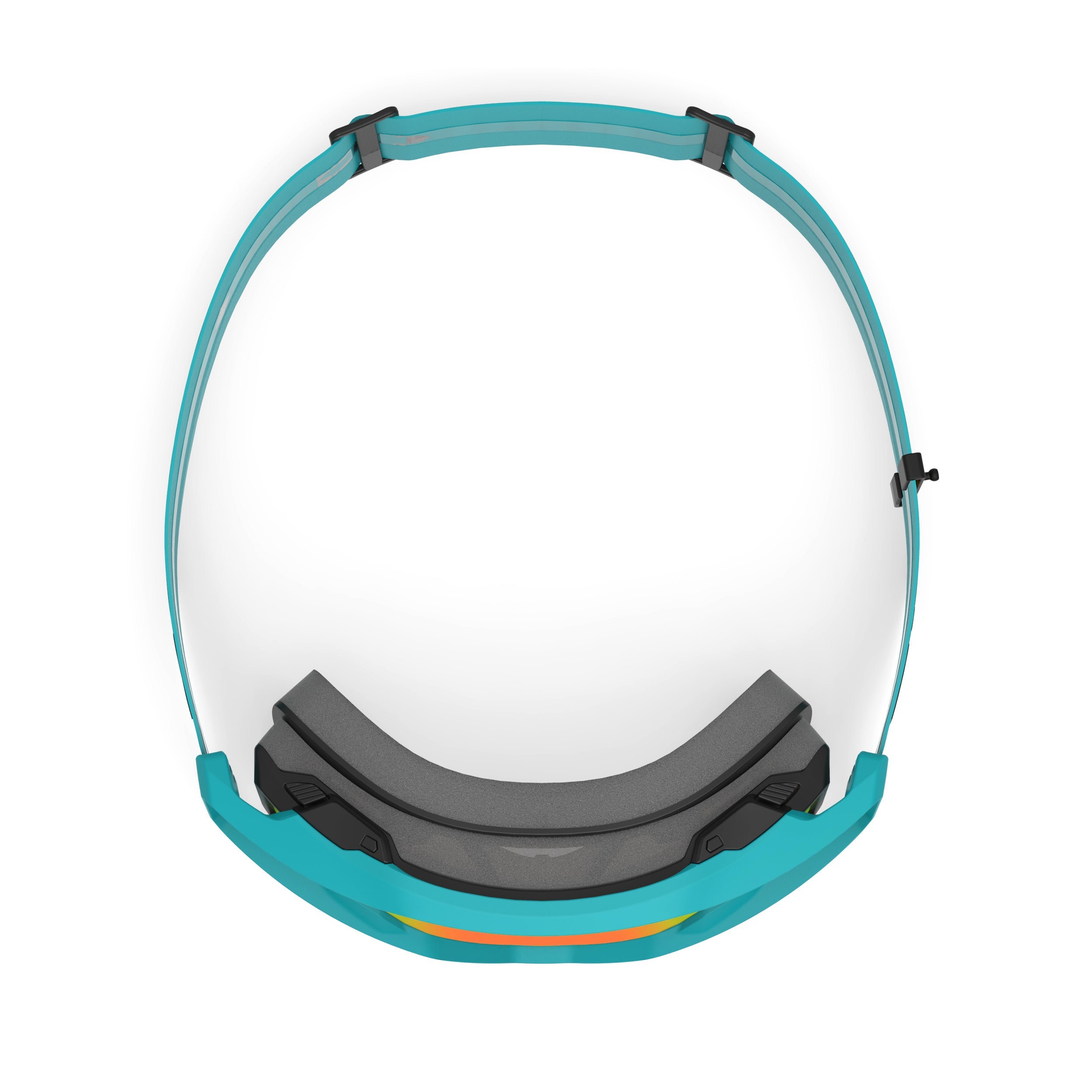 Rudy Project Override Emerald Matte mirrored multilaser orange mtb goggles – top view