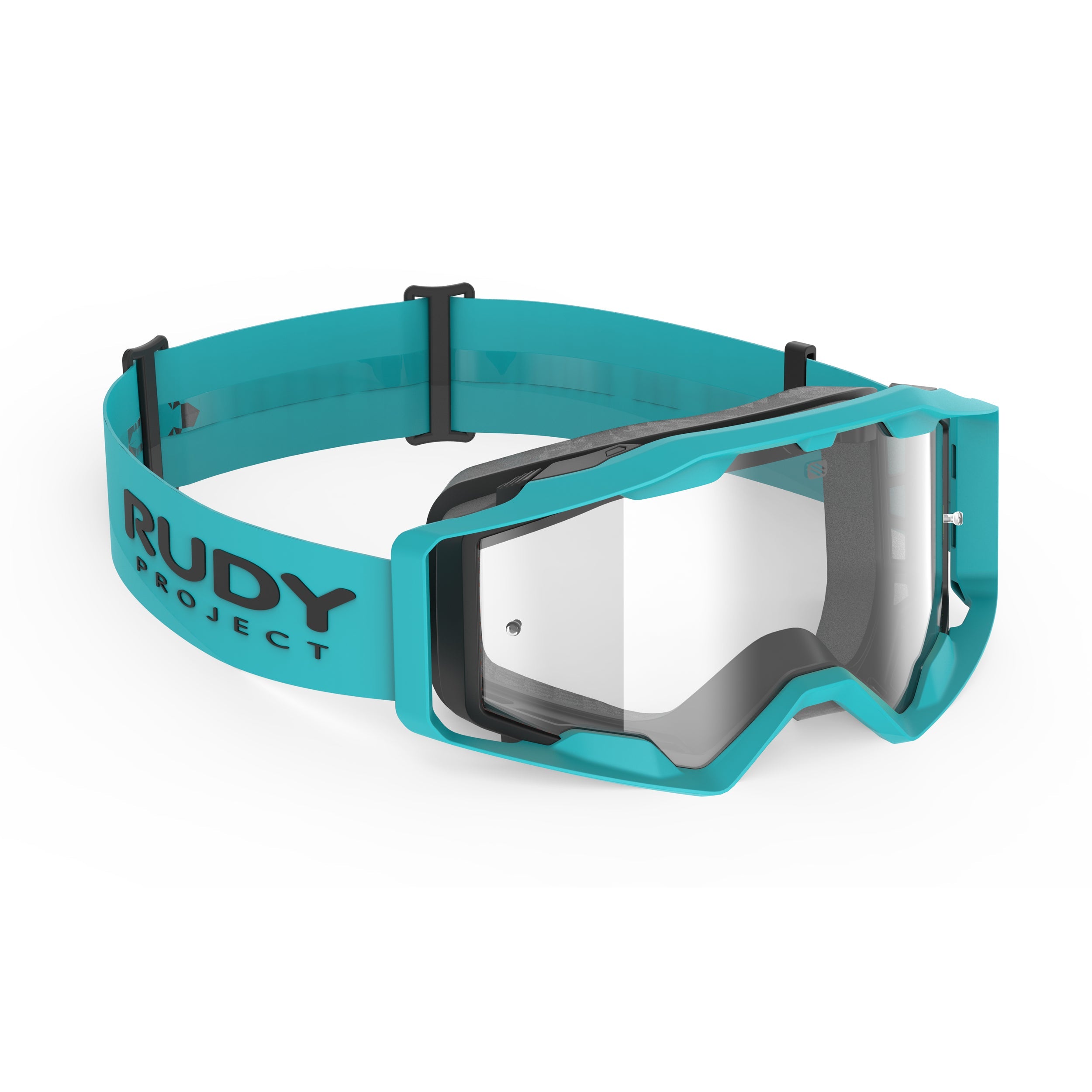 Rudy Project Override Emerald Matte transparent mtb goggles – front view