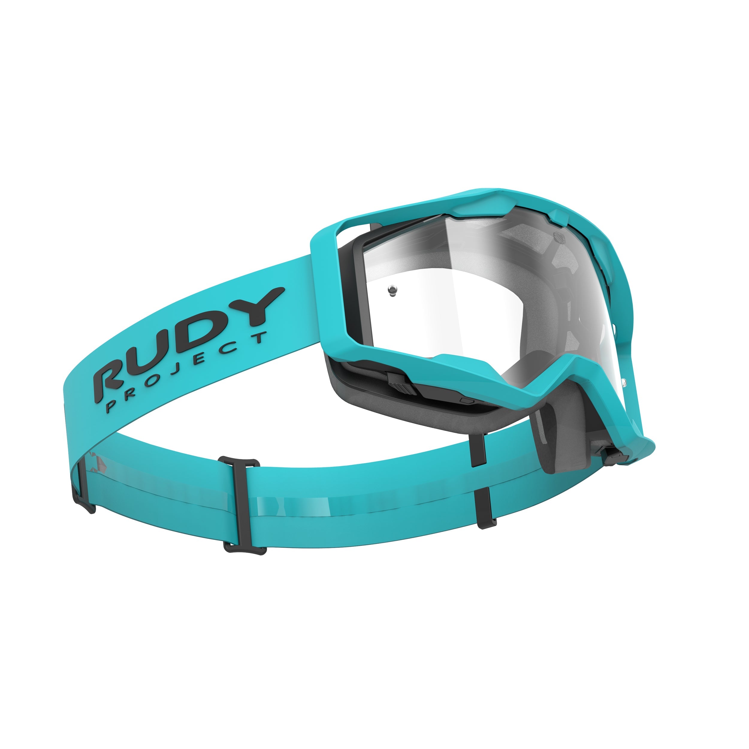 Rudy Project Override Emerald Matte transparent mtb goggles – side view
