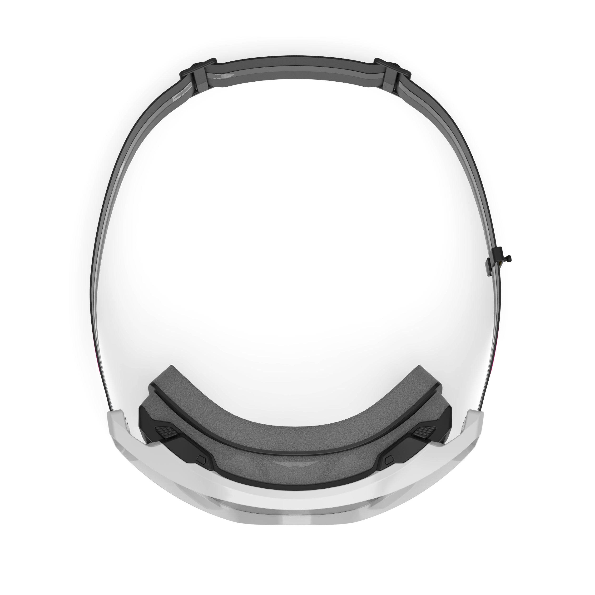 Rudy Project Override White Gloss transparent mtb goggles – top view
