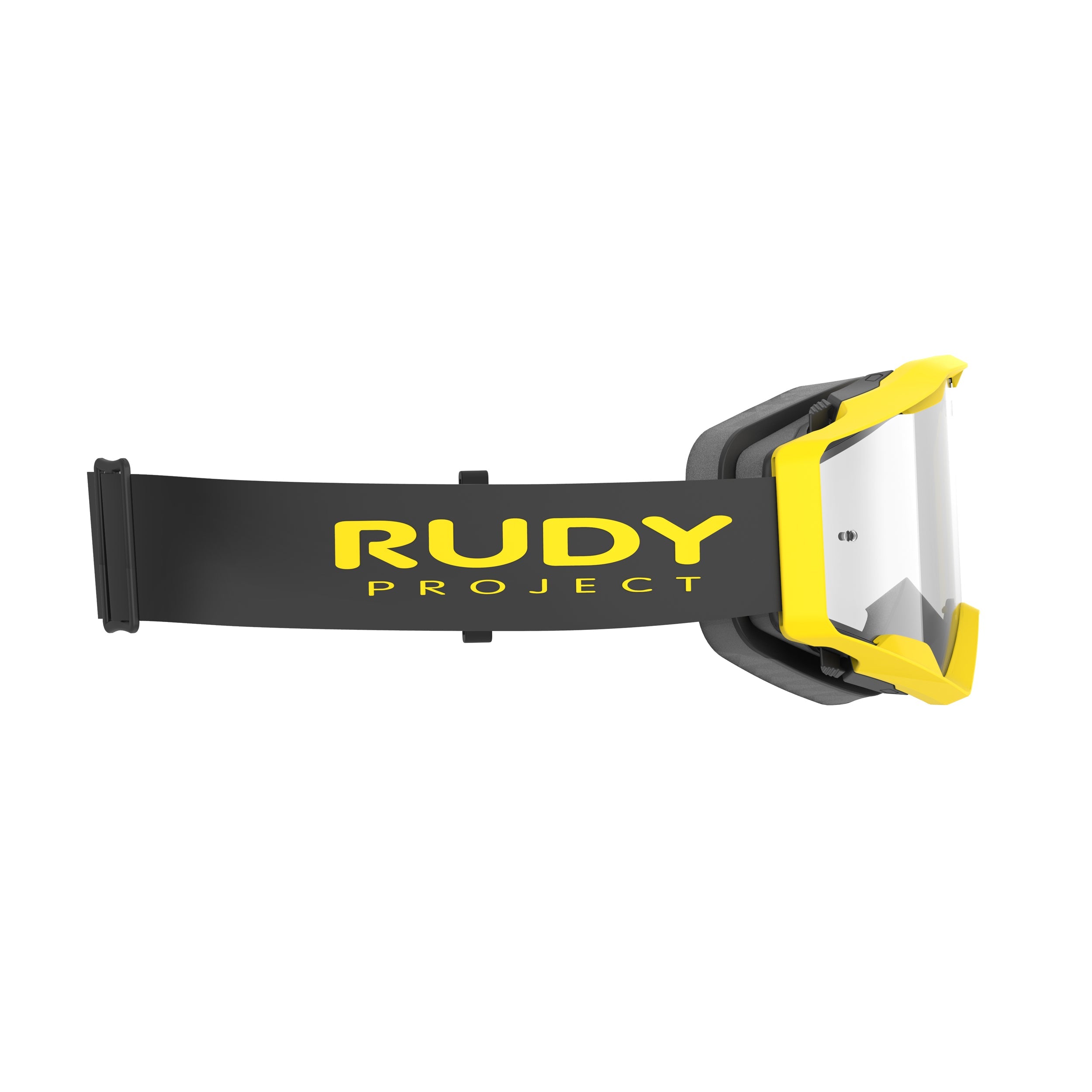 Rudy Project Override Yellow Matte transparent mtb goggles – side view, opposite side