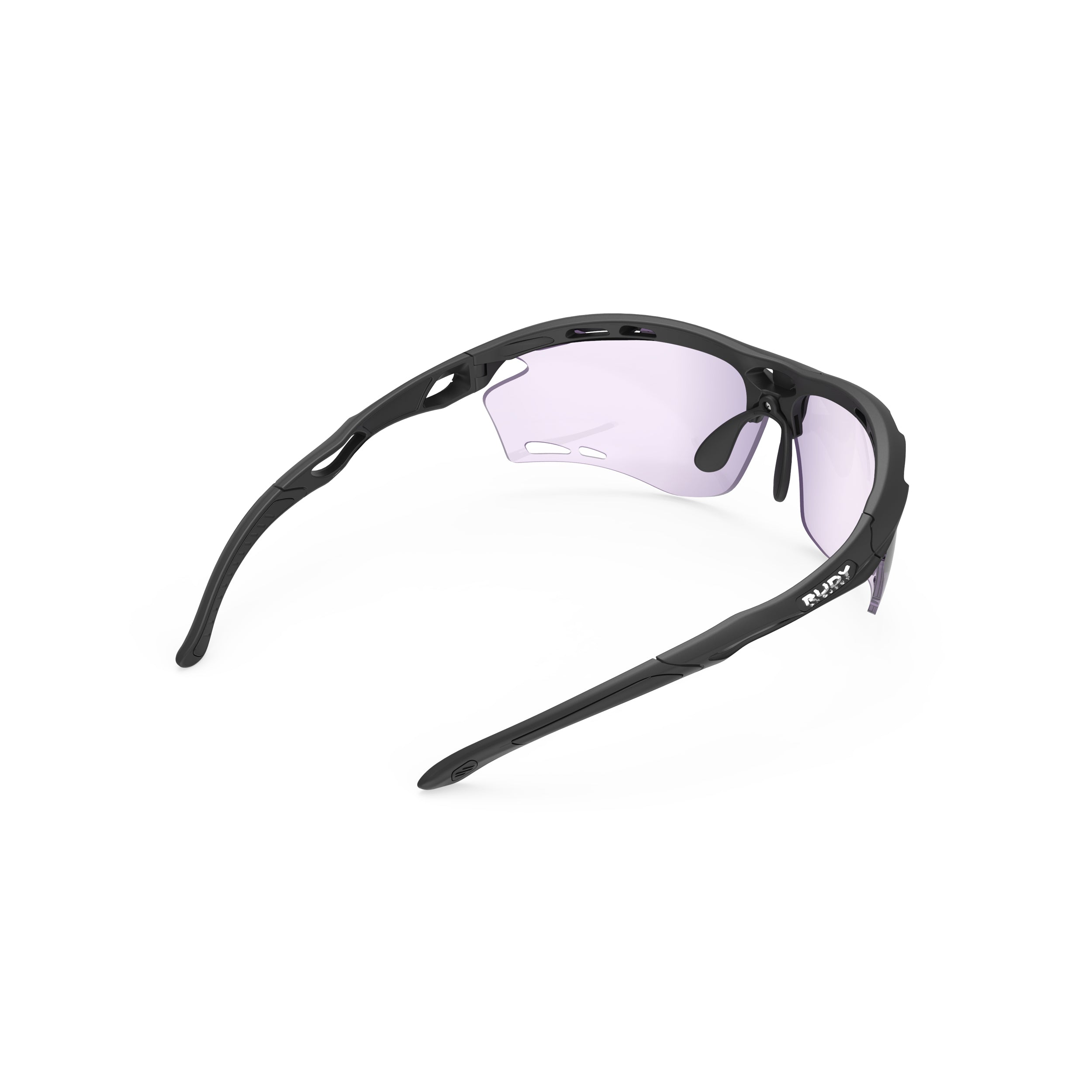 Rudy Project Propulse Black Matte photochromic laser purple hdr performance sunglasses – rear view