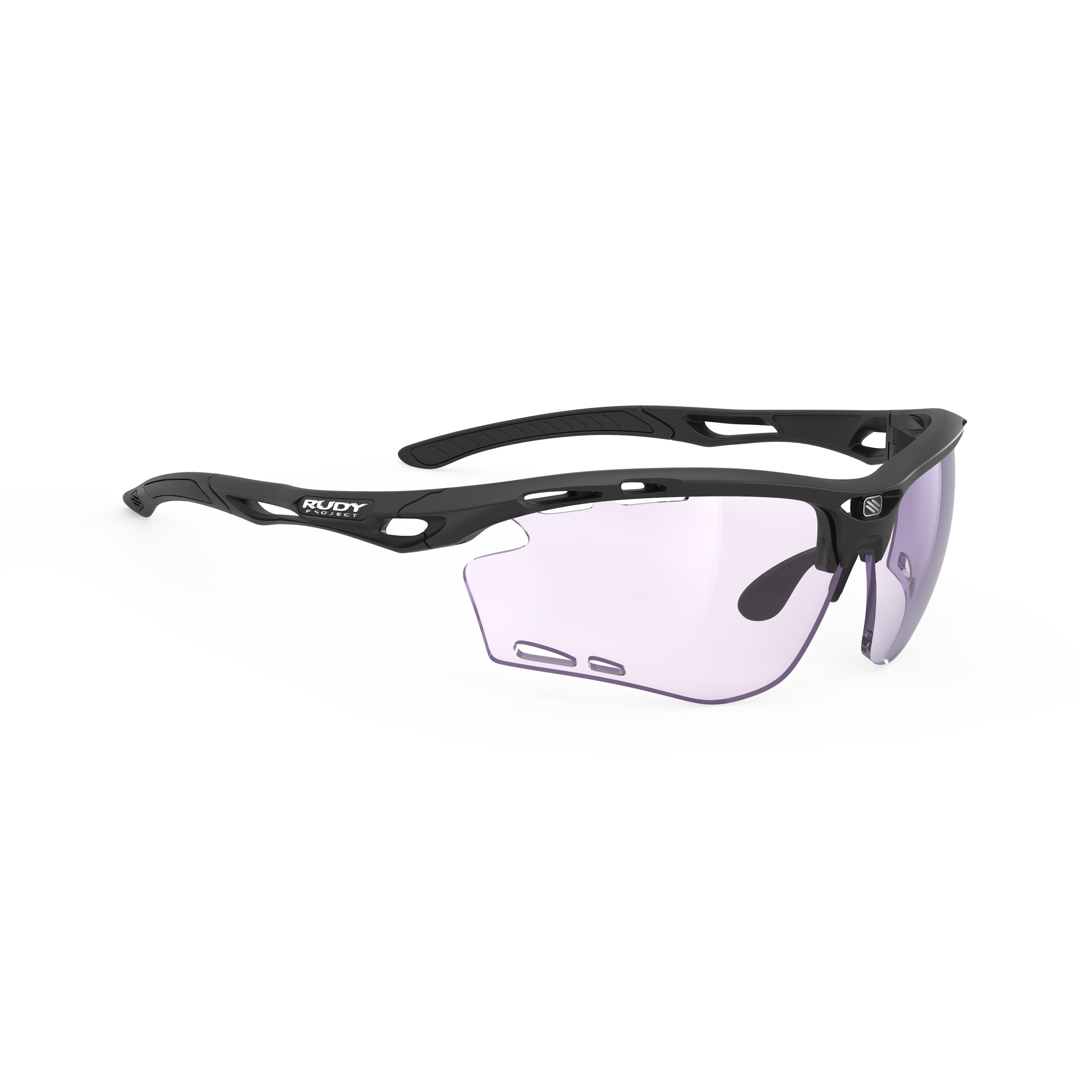 Rudy Project Propulse Black Matte photochromic laser purple hdr performance sunglasses – front view