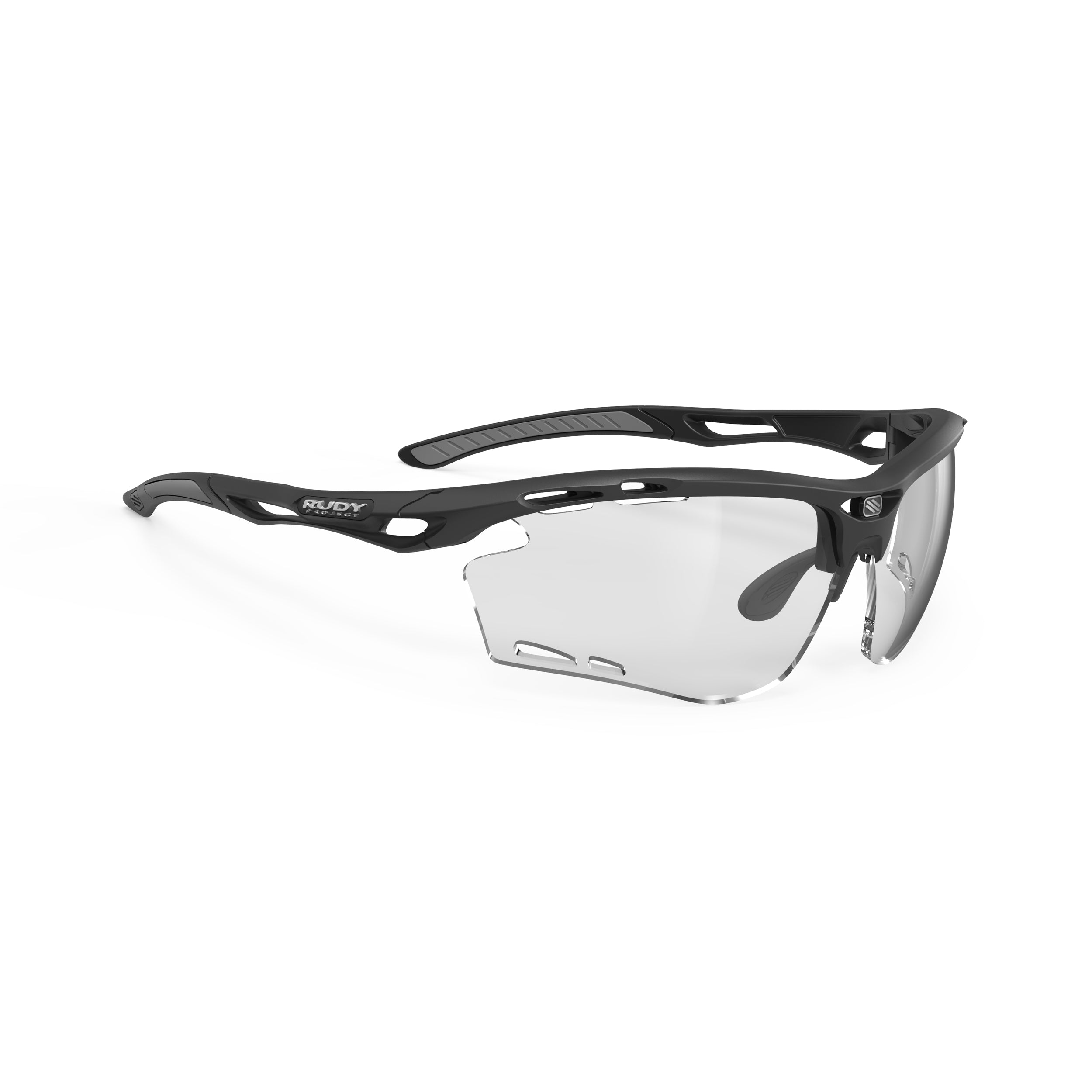 Rudy Project Propulse Matte Black photochromic black performance sunglasses – front view