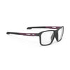 Rudy Project Pulse 54 Black/Cabernet Matte prescription sports glasses – front view, alternate angle