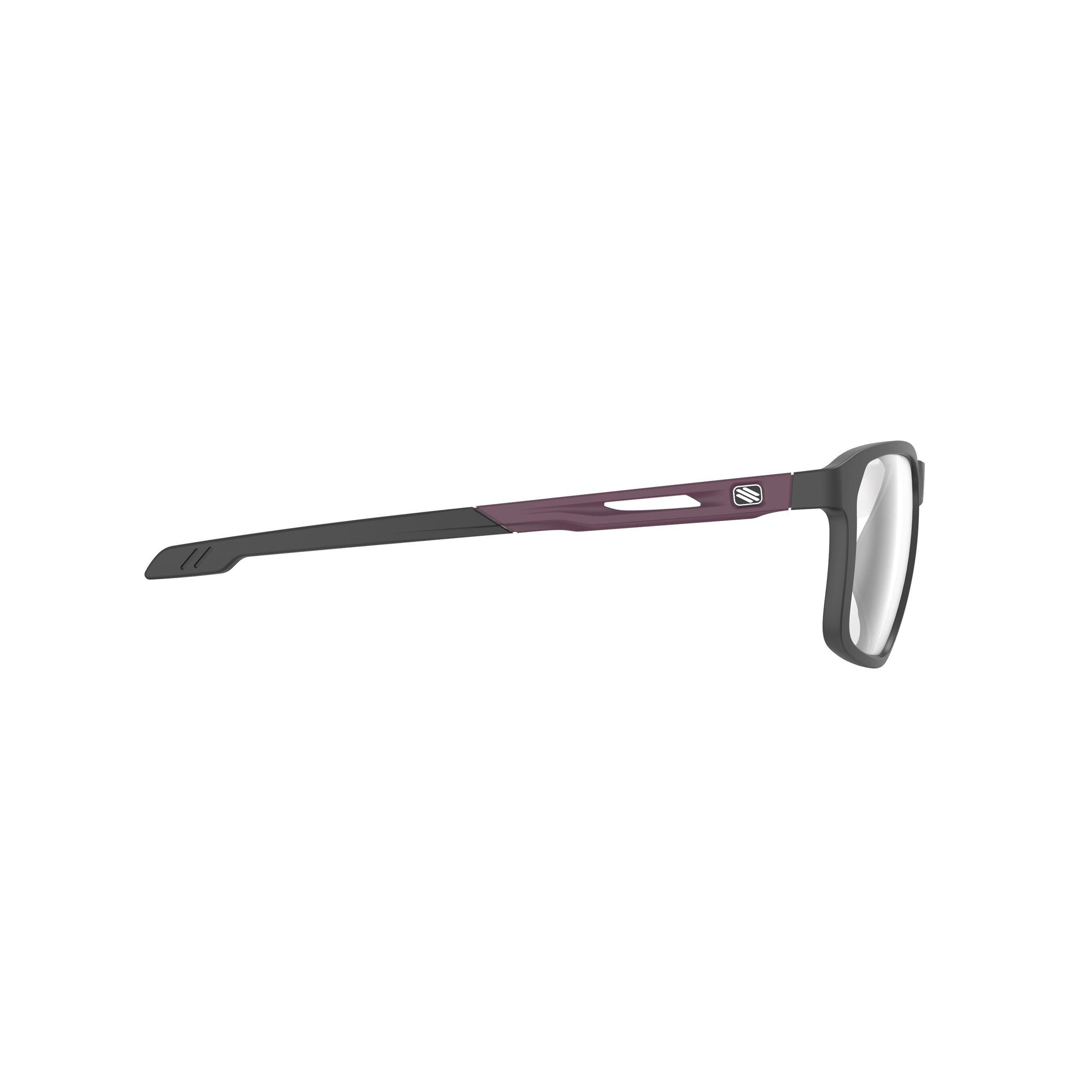 Rudy Project Pulse 54 Black/Cabernet Matte prescription sports glasses – side view, opposite side
