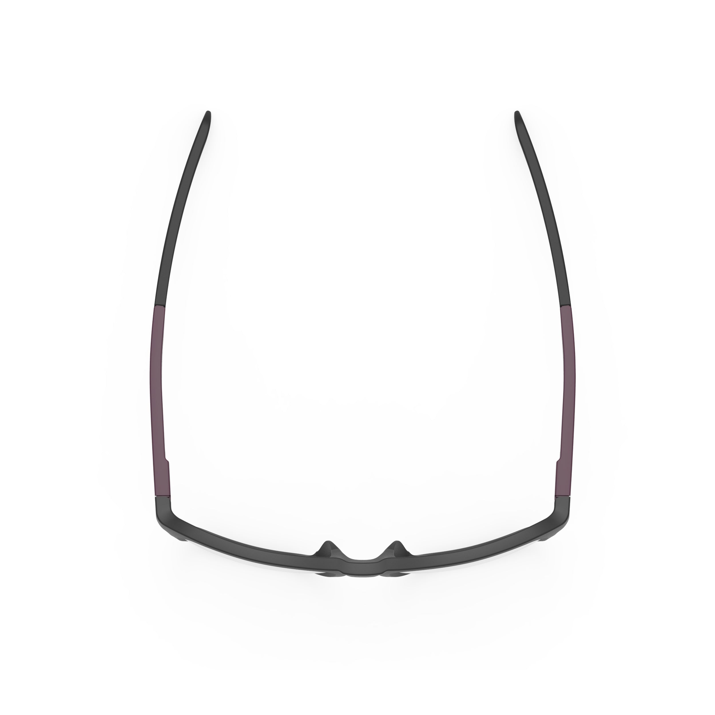 Rudy Project Pulse 54 Black/Cabernet Matte prescription sports glasses – top view