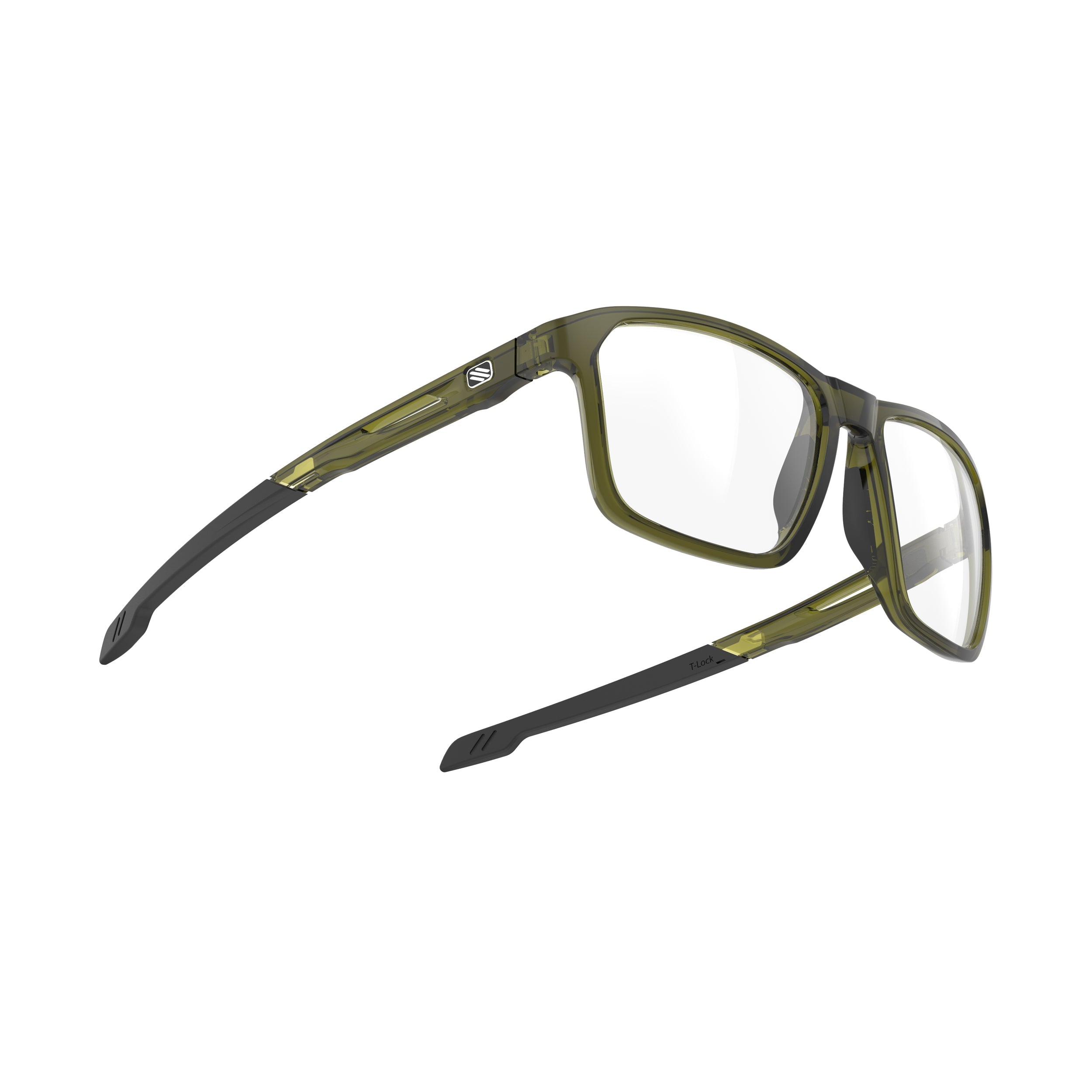 Rudy Project Pulse 54 Crystal Olive prescription sports glasses – side view