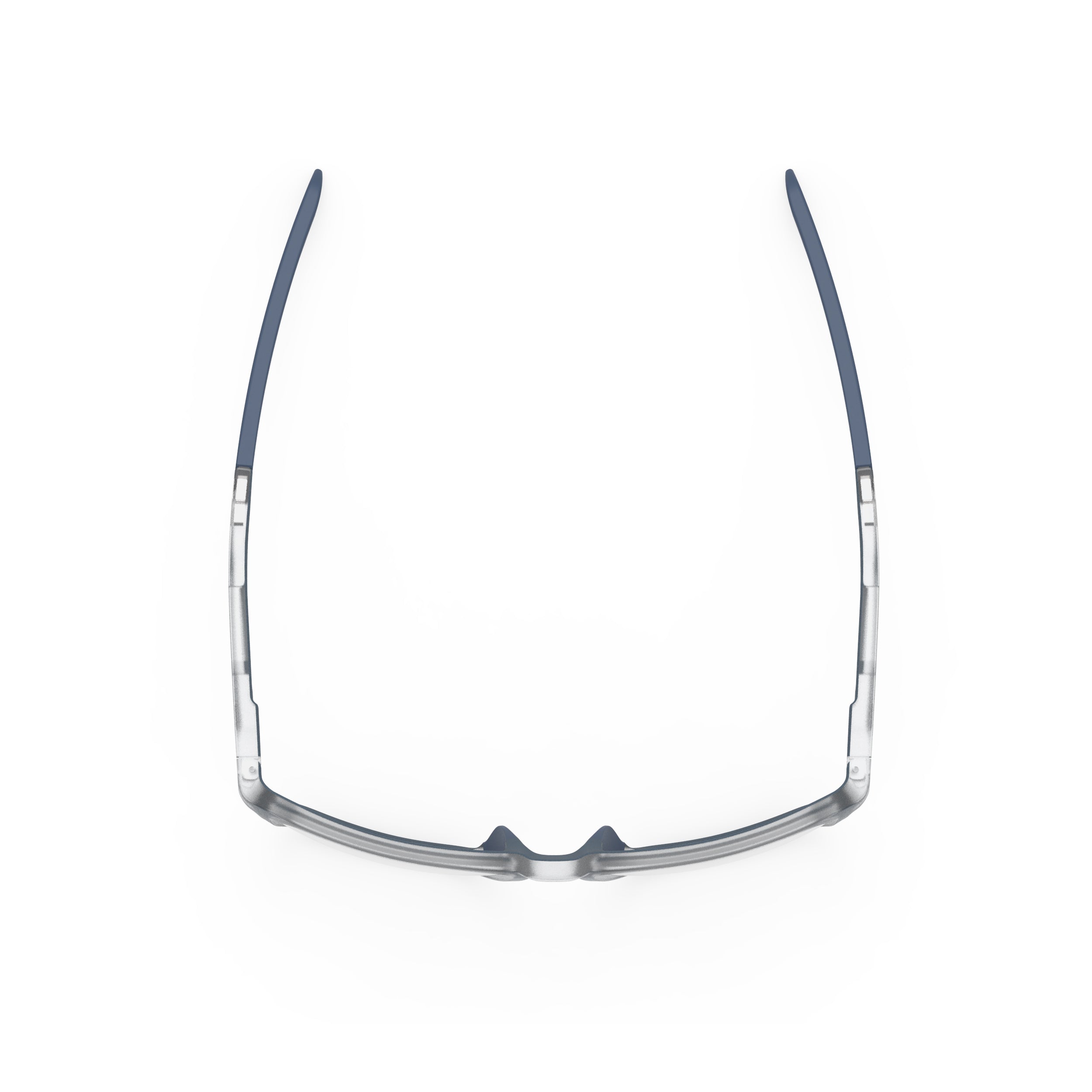 Rudy Project Pulse 54 Ice Blue Metal Matte prescription sports glasses – top view