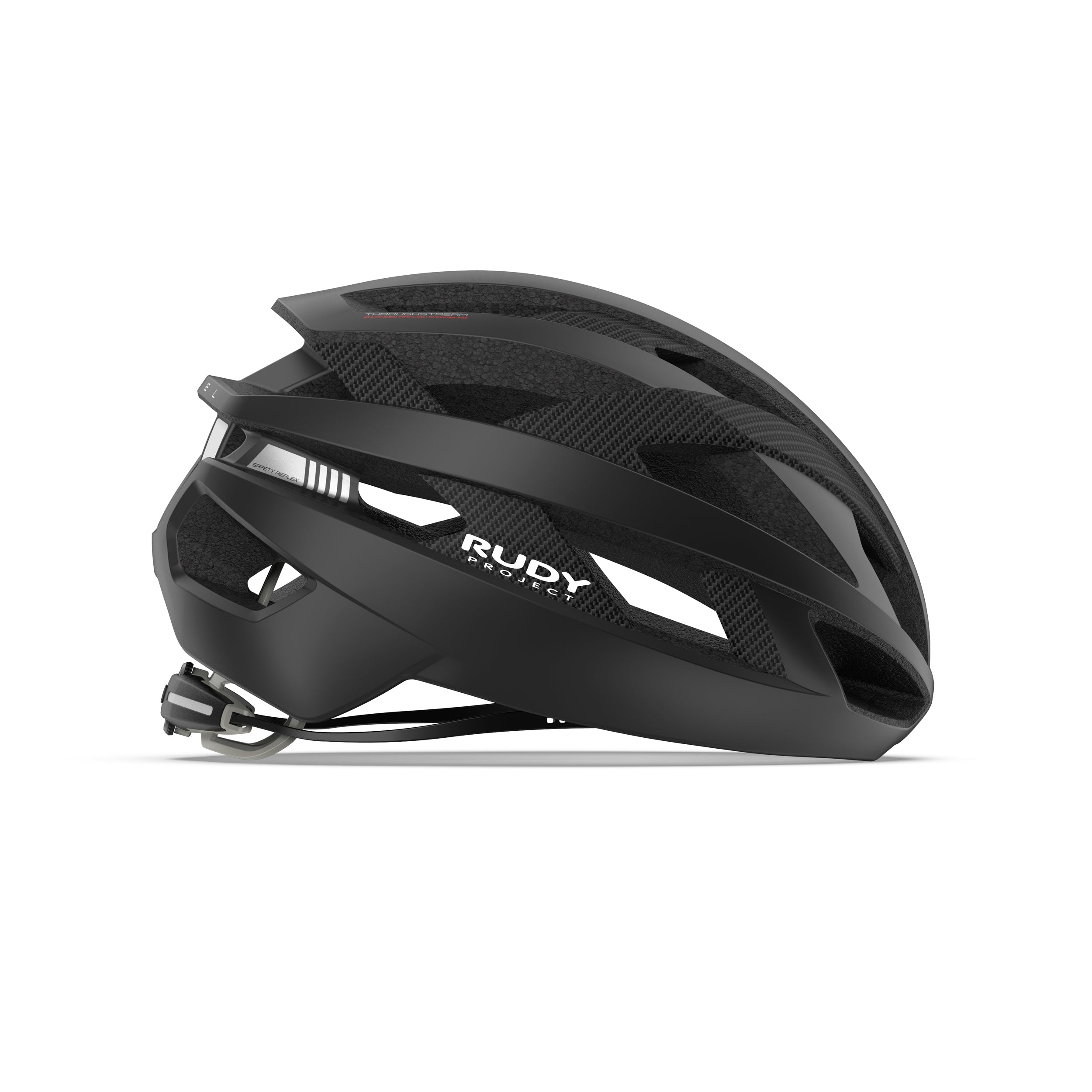 Rudy Project Rebel Carbon Black Matte cycling helmet – side view