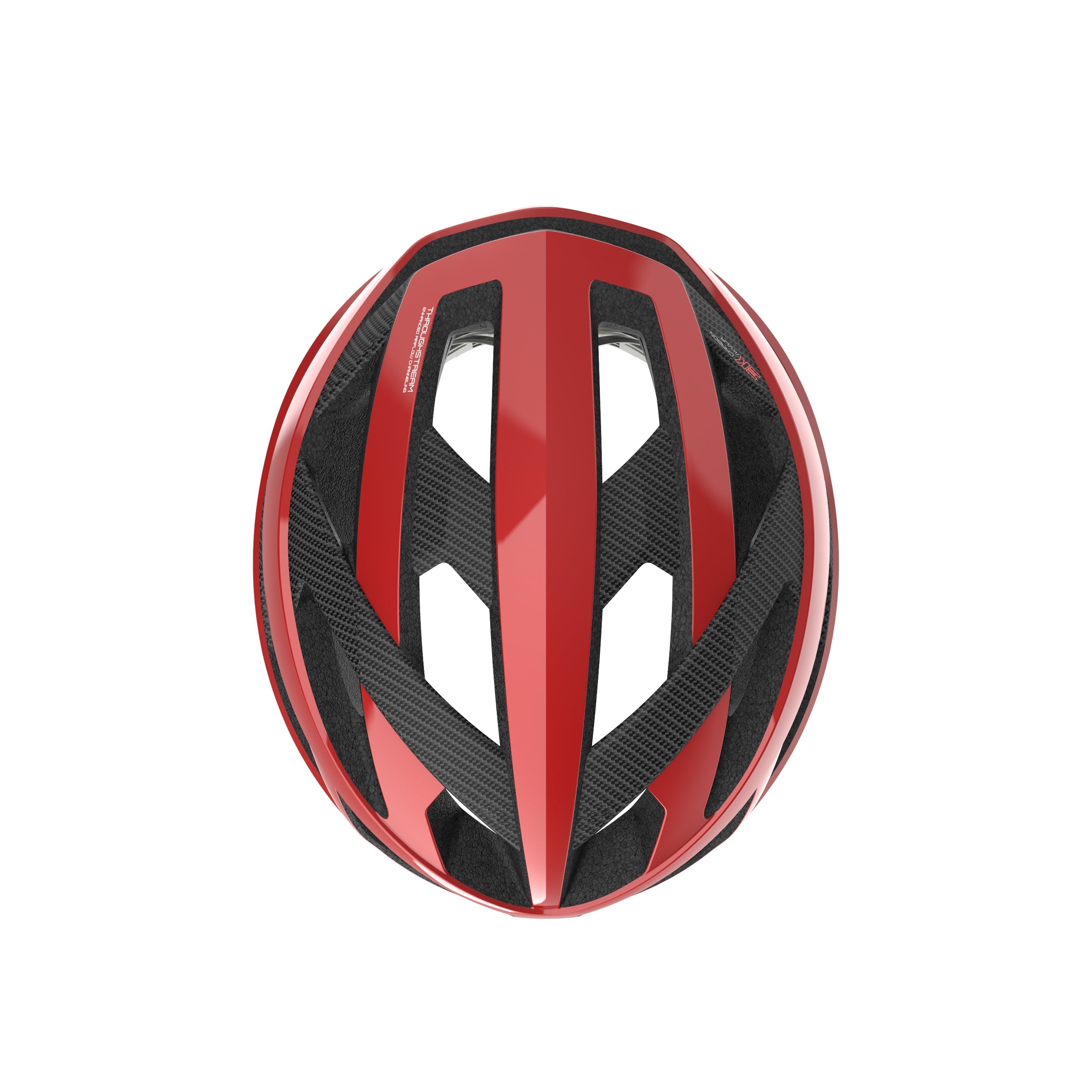 Rudy Project Rebel Carbon Red Comet Shiny cycling helmet – rear view