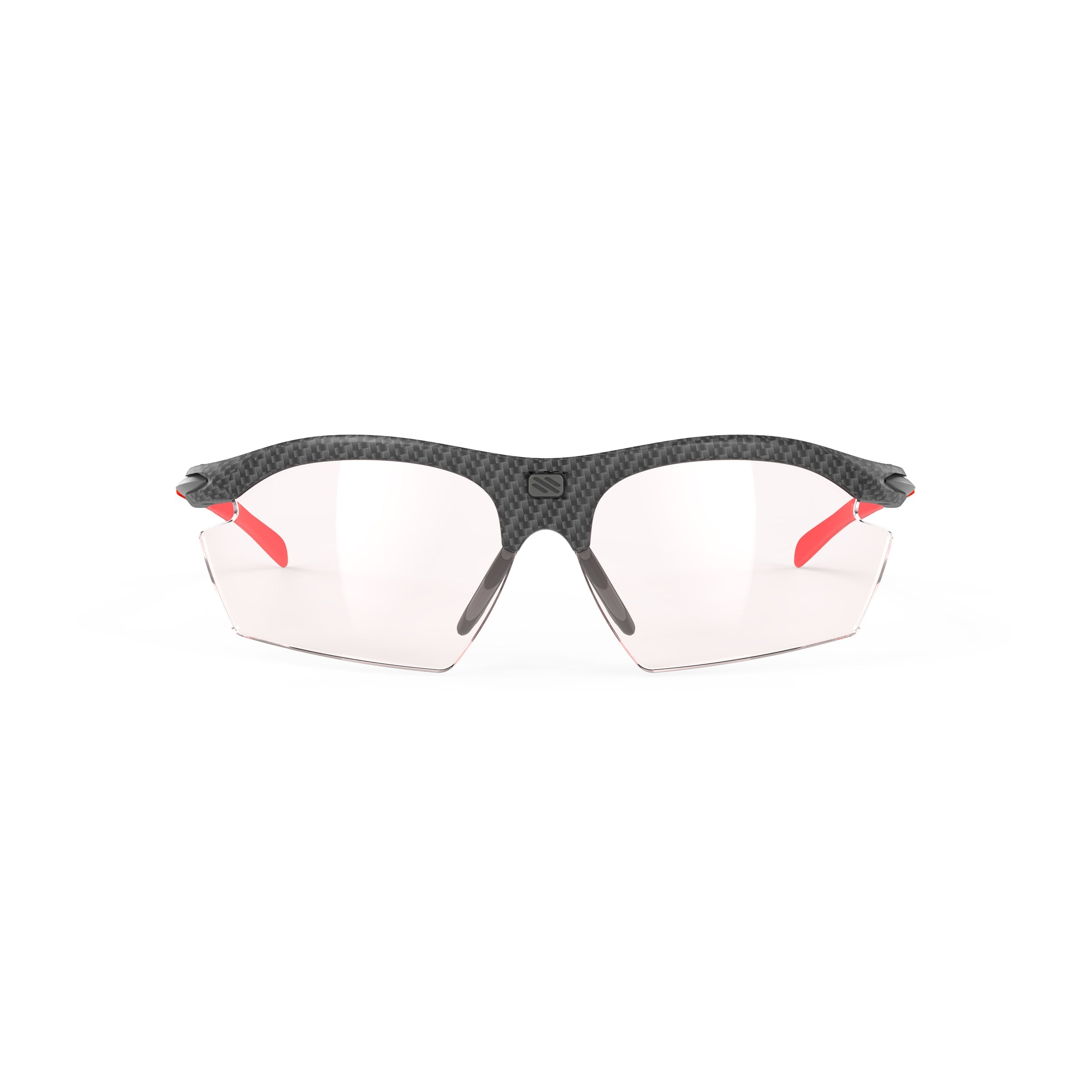 Rudy Project Rydon Carbonium photochromic red performance sunglasses – front view, alternate angle