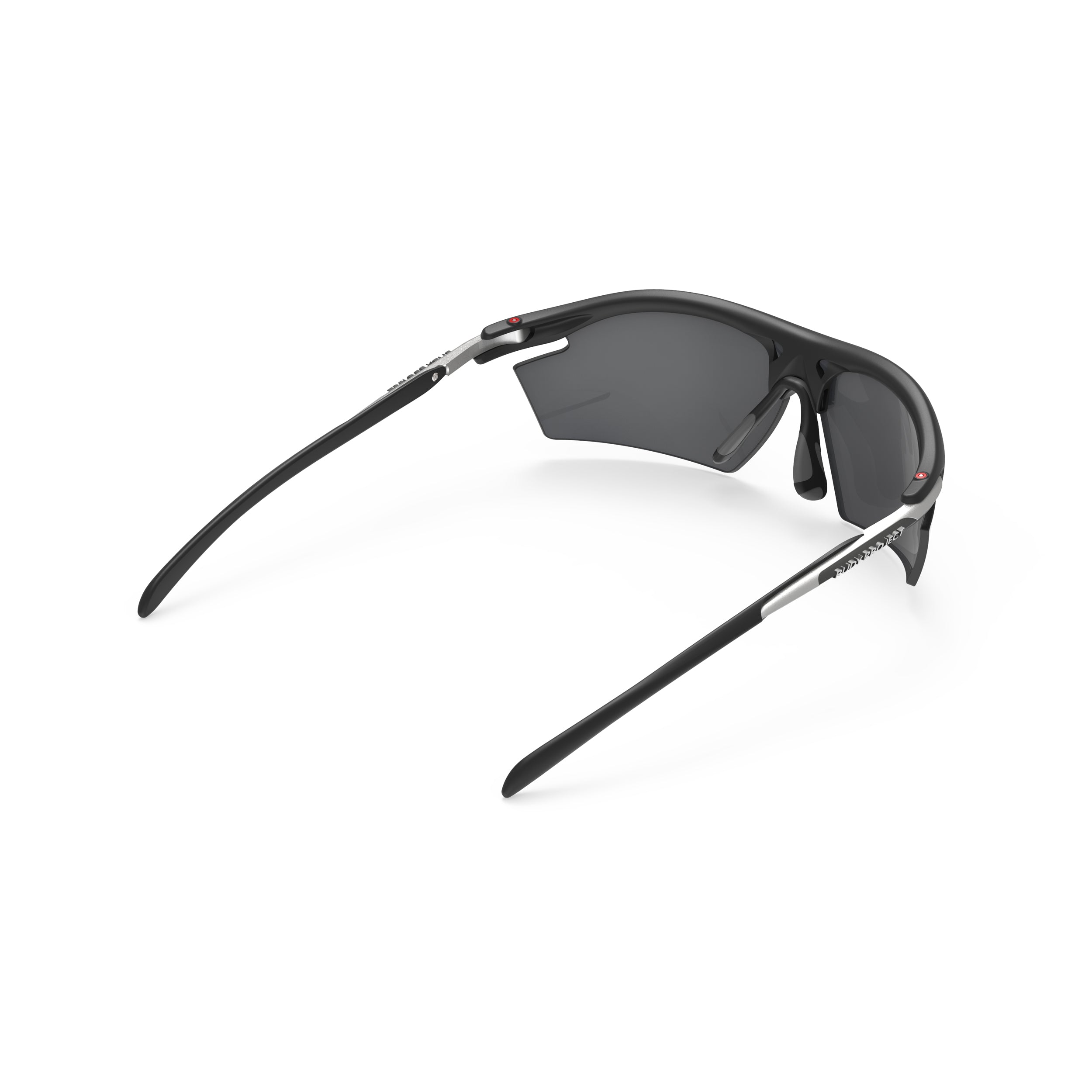 Rudy Project Rydon Matte Black mirrored laser black performance sunglasses – rear view